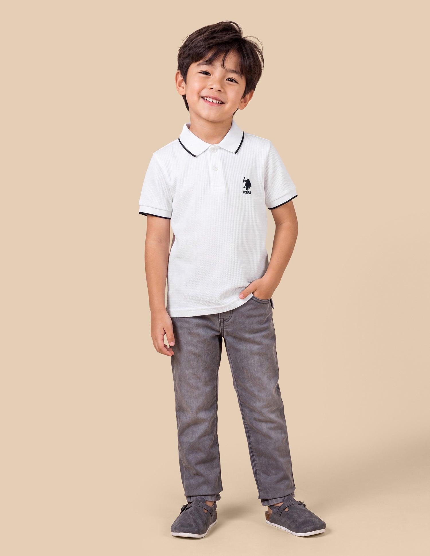Solid Regular Fit Polo Shirt White - U.S. Polo Assn. India | Large