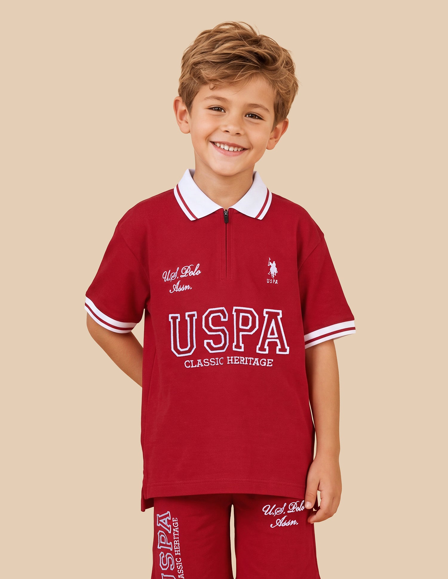 Brand Embroidered Regular Fit Polo Shirt Red - U.S. Polo Assn. India | Large