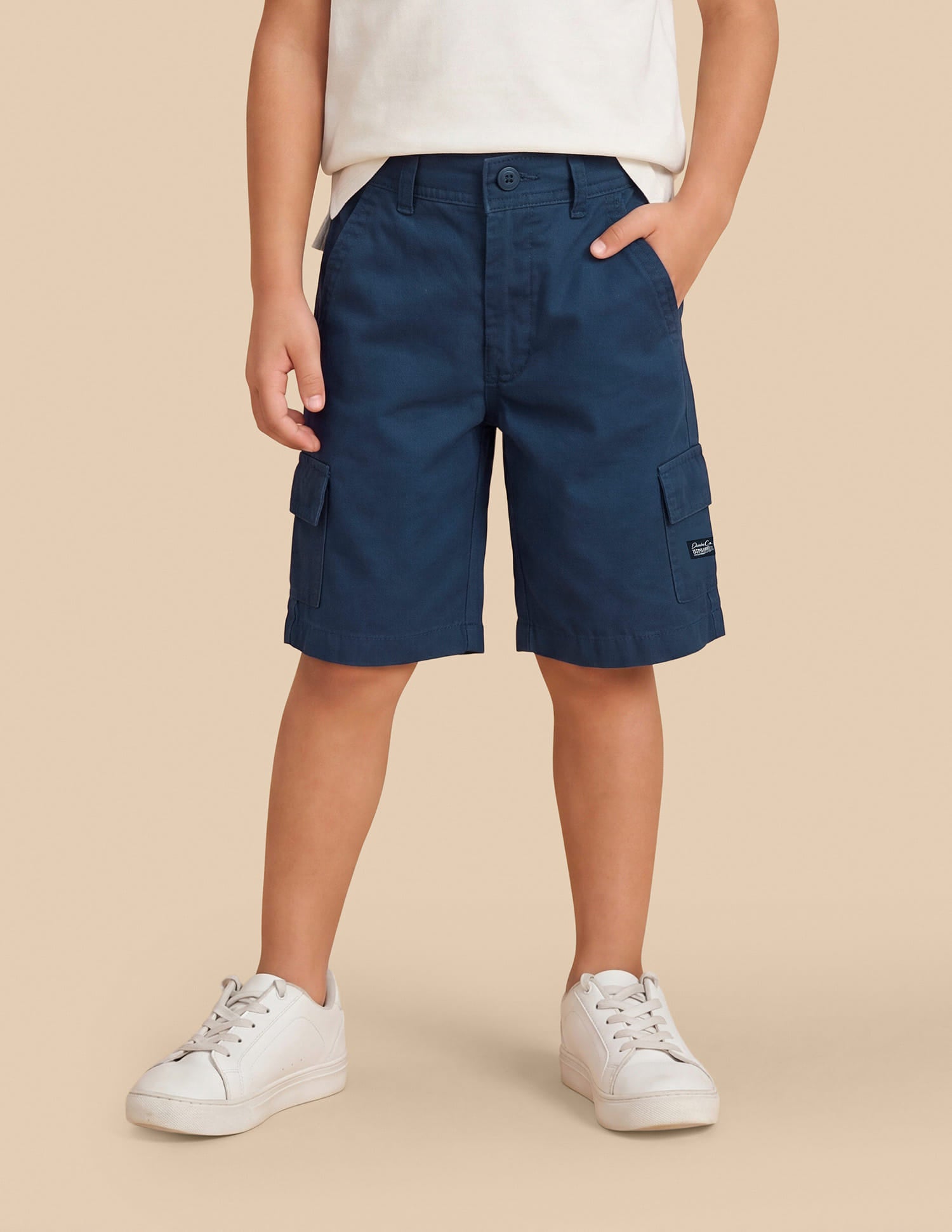 Solid Relaxed Fit Cargo Shorts Blue - U.S. Polo Assn. India | Large