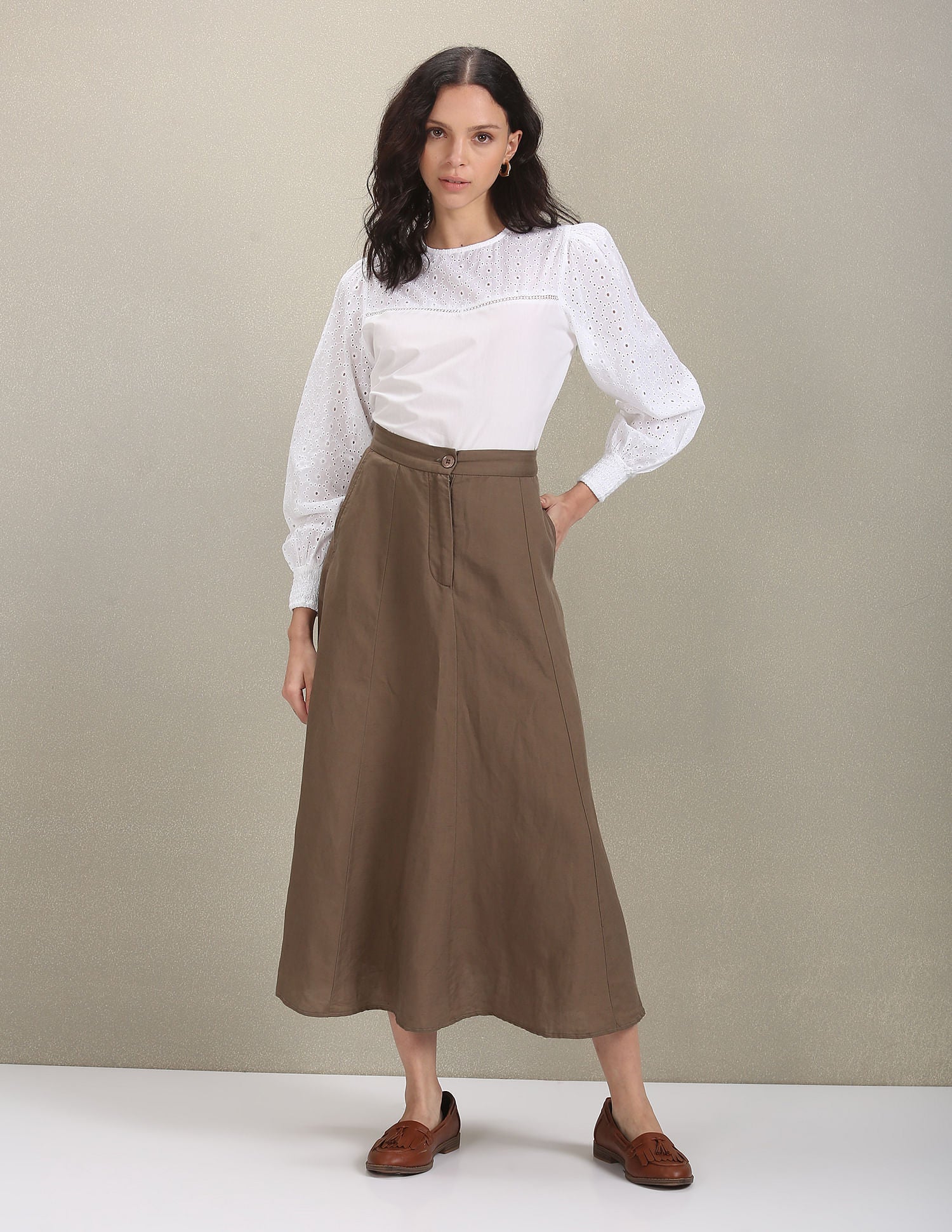 Round Neck Long Sleeve Top White - U.S. POLO ASSN. | Large