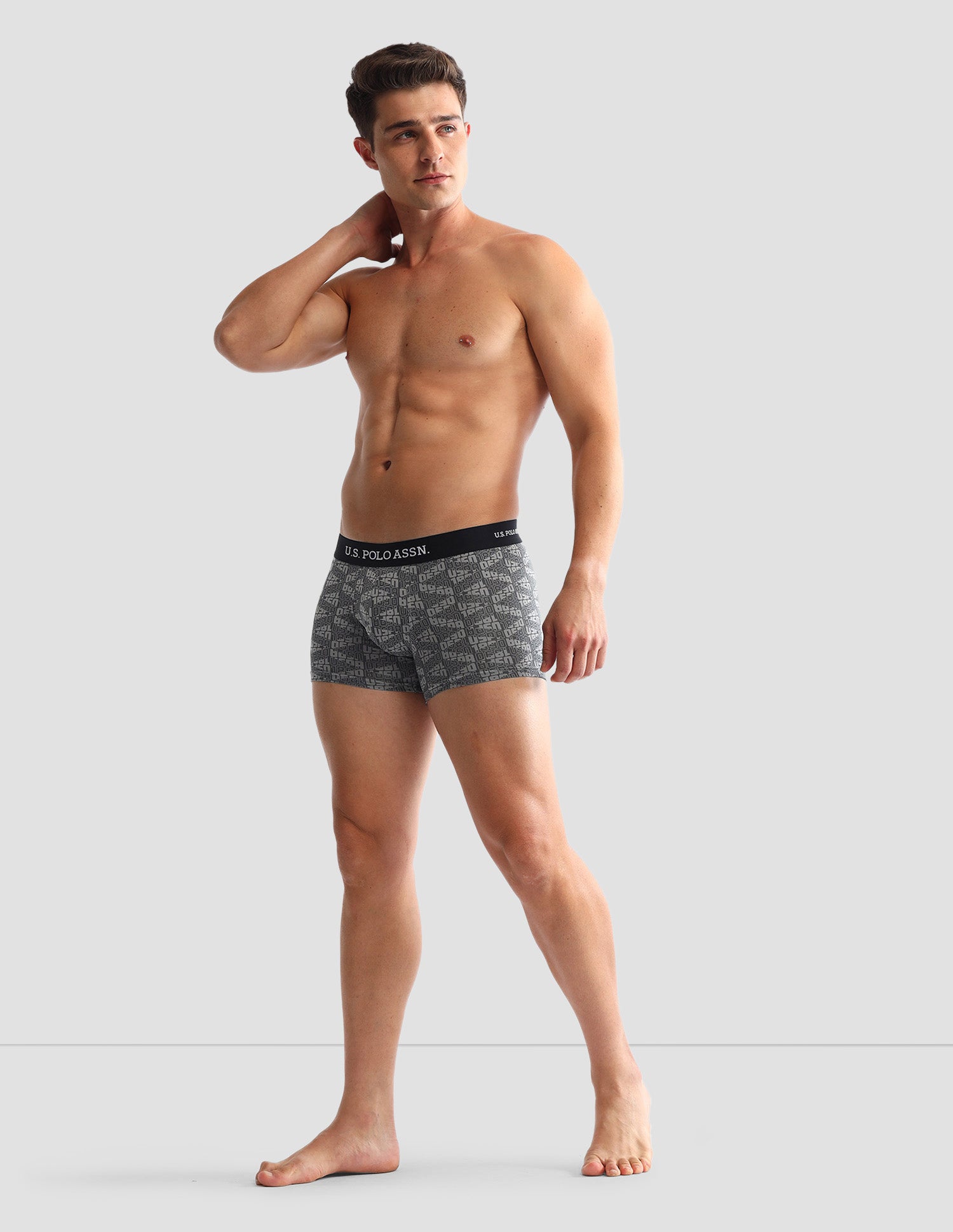 Pack Of 3 Anti-Microbial Underwear Trunks - OET14-NGN-P3 Navy, Iron Gate and Black - U.S. POLO ASSN. | Large