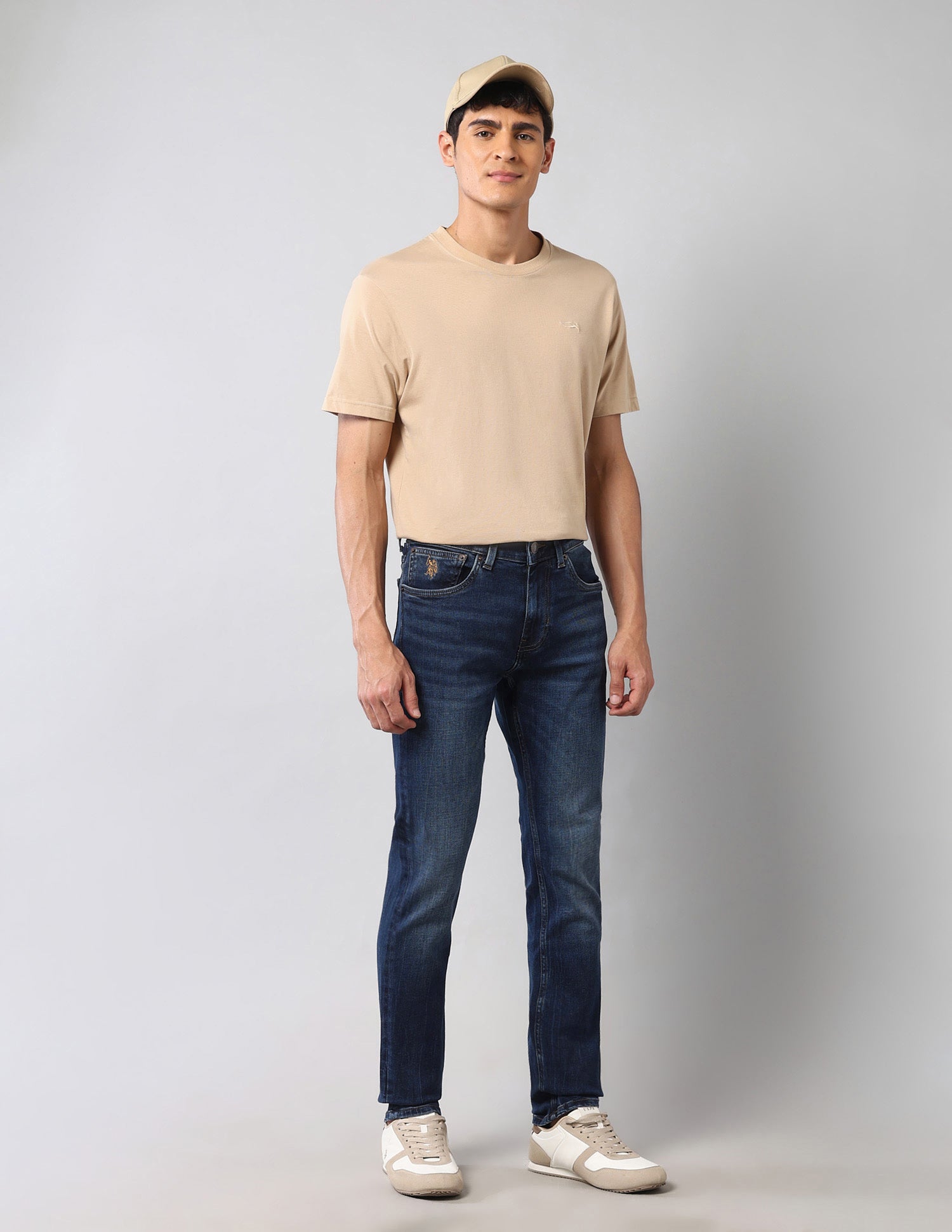 Regallo Skinny Fit Blue Vintage Jeans Rags Wash - U.S. Polo Assn. India | Large