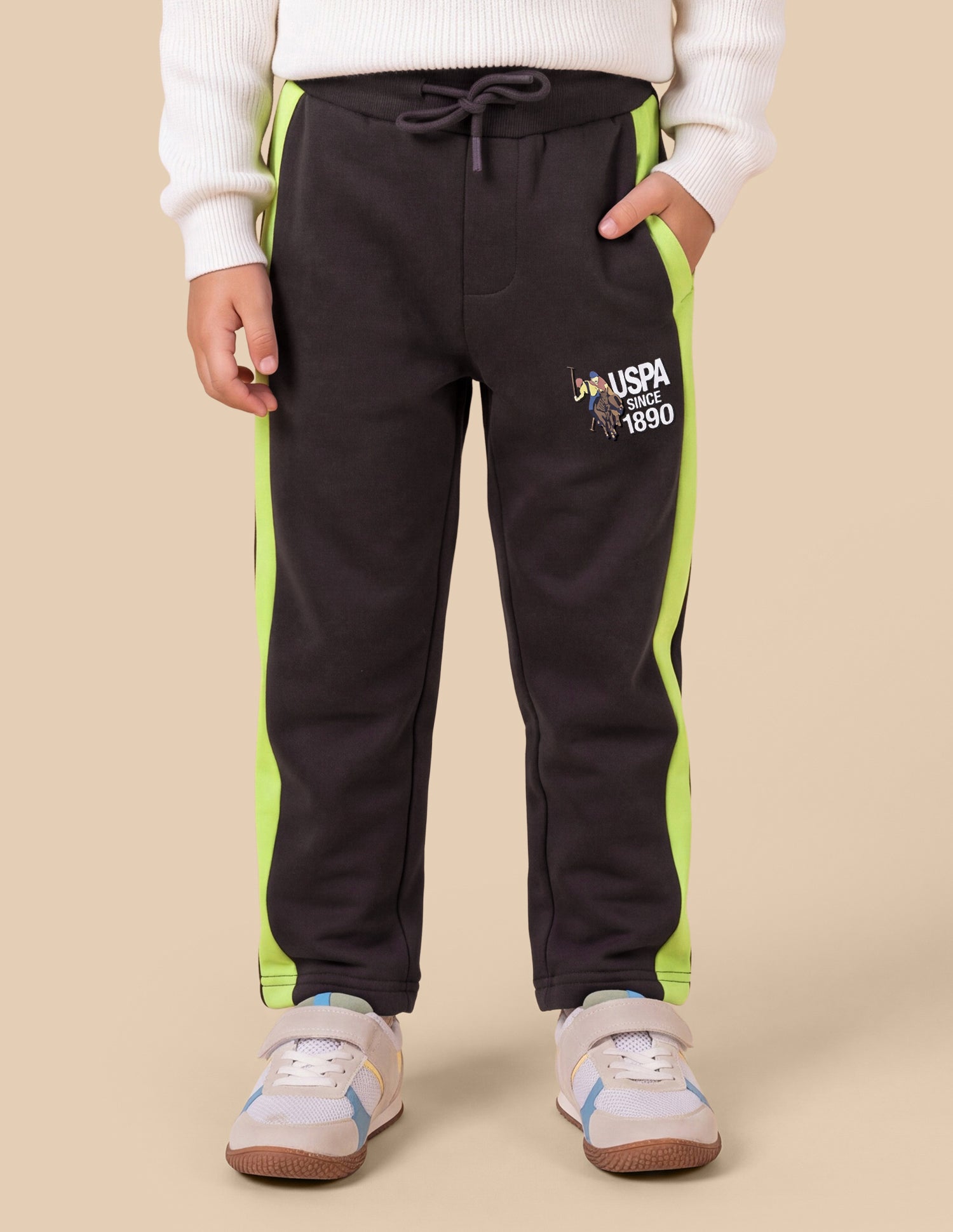 Solid Regular Fit Track Pants Brown - U.S. Polo Assn. India | Large