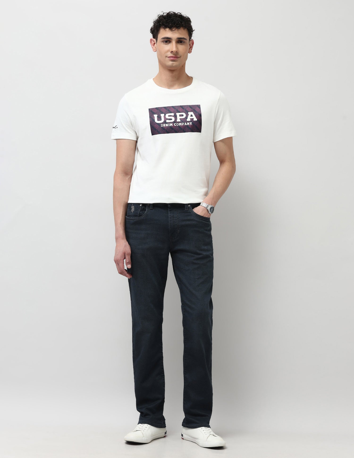 Harold Slim Straight Fit Green Jeans Dark Wash - U.S. POLO ASSN. | Large