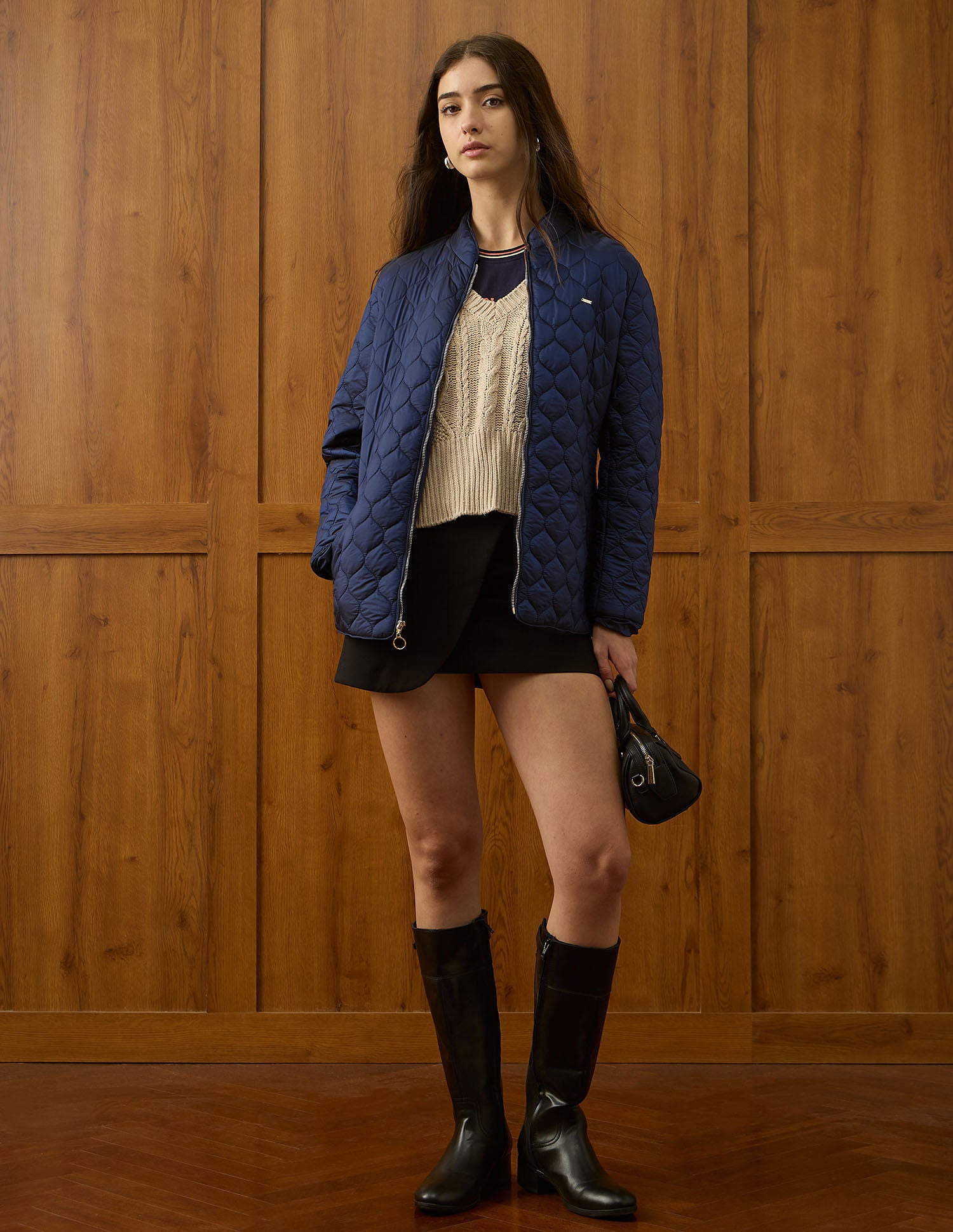 Regular Fit Quilted Jacket Navy - U.S. POLO ASSN. | Large