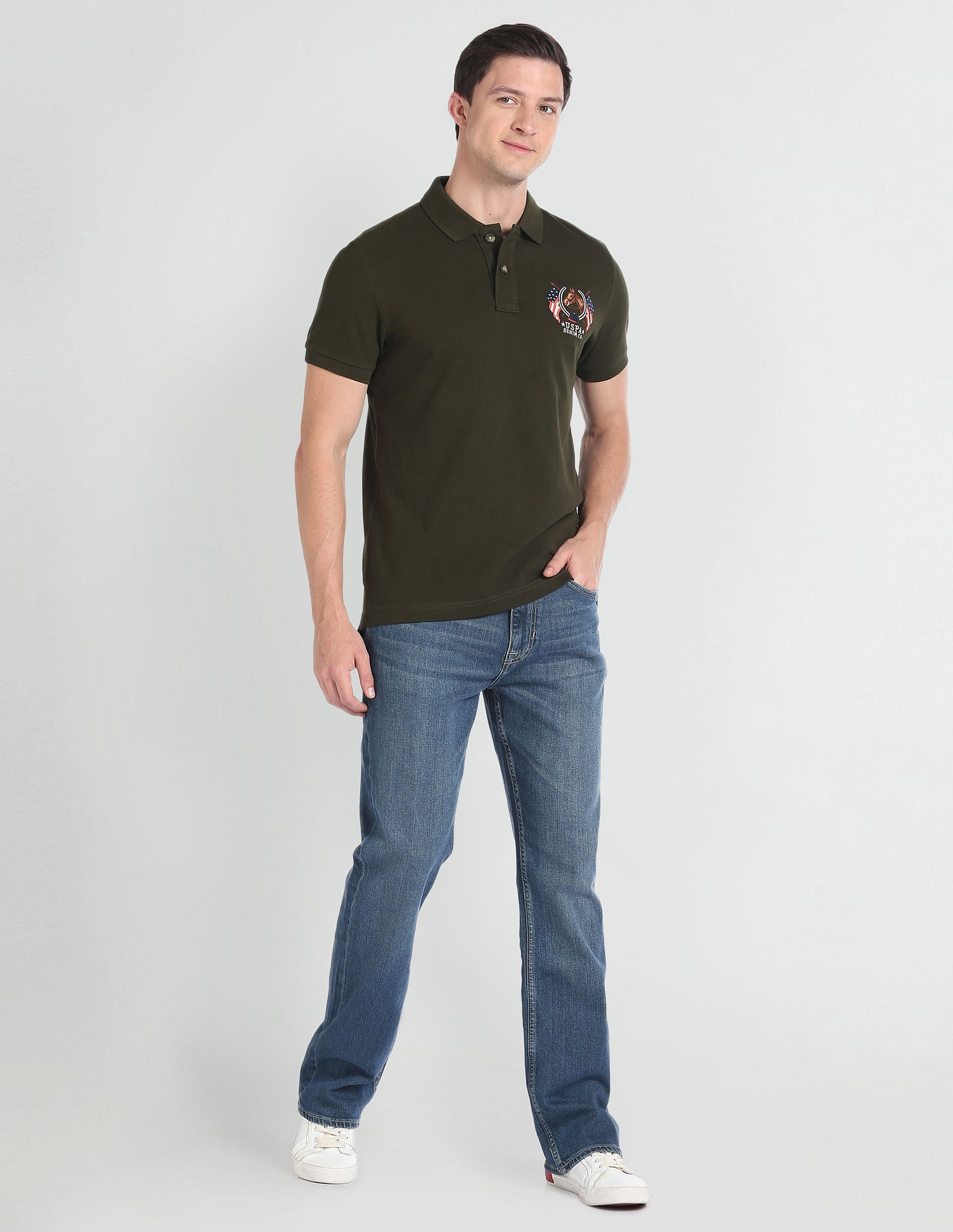 Connor Bootcut Fit Blue Jeans Blue - U.S. Polo Assn. India | Large