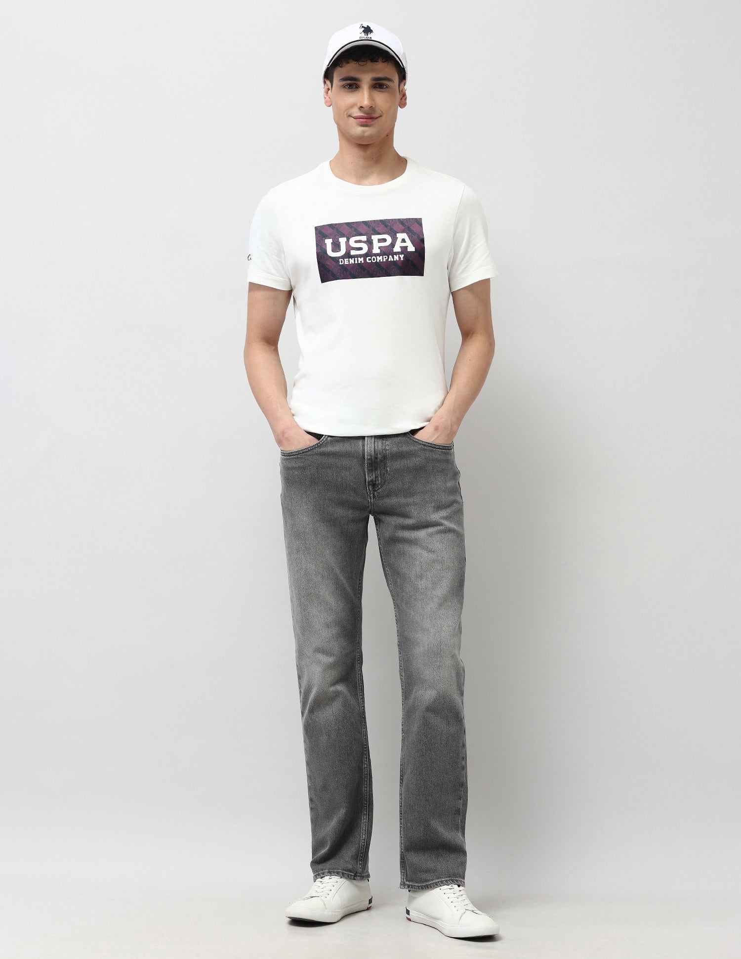 Harold Slim Straight Fit Grey Jeans Dark Grey - U.S. POLO ASSN. | Large