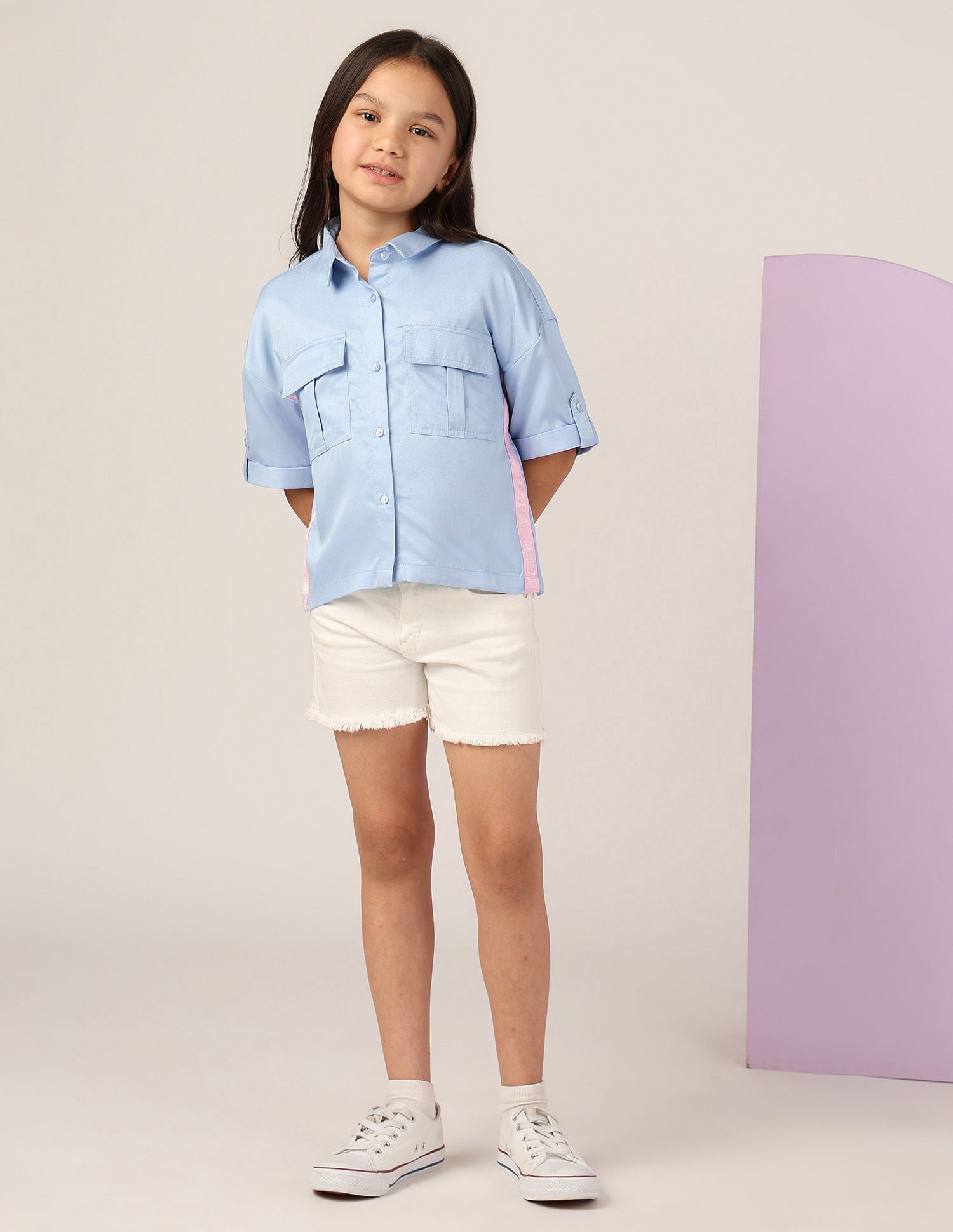 Girls Solid Top Light Blue - U.S. POLO ASSN. | Large