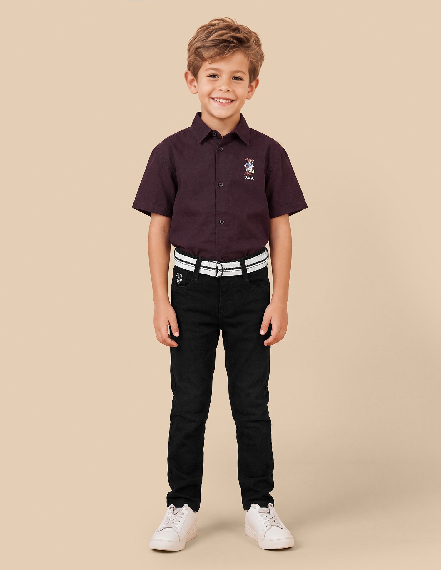 Slim Fit Black Jeans Washed Black - U.S. Polo Assn. India | Large