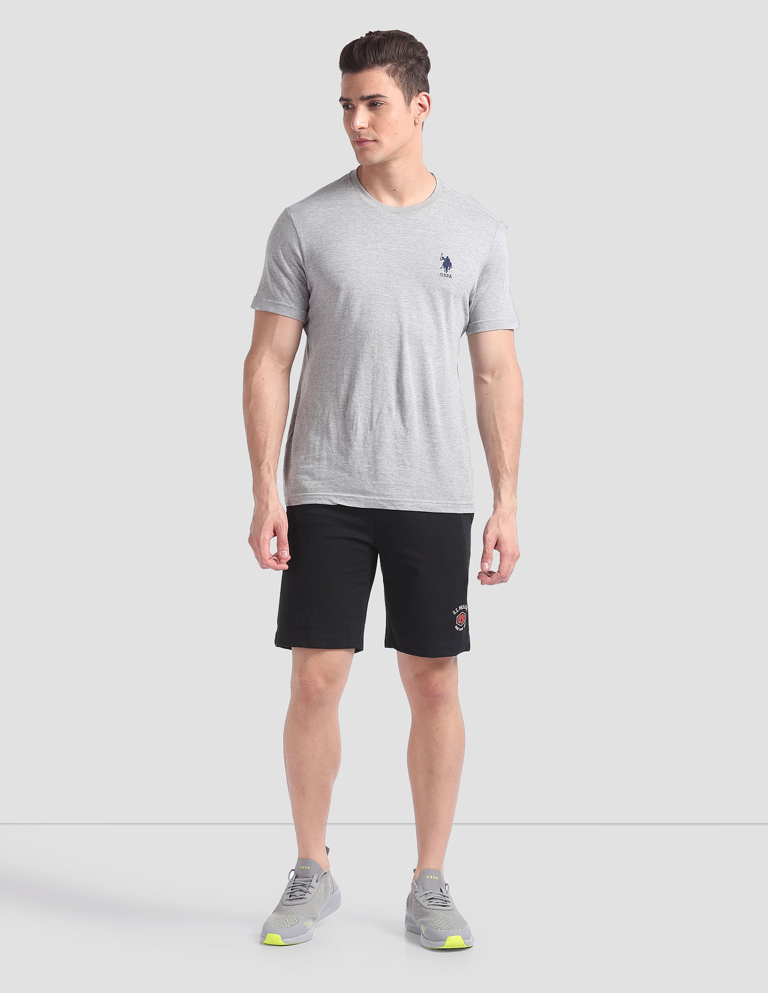 Solid LS002 Lounge Shorts - Pack Of 1 Black - U.S. POLO ASSN. | Large