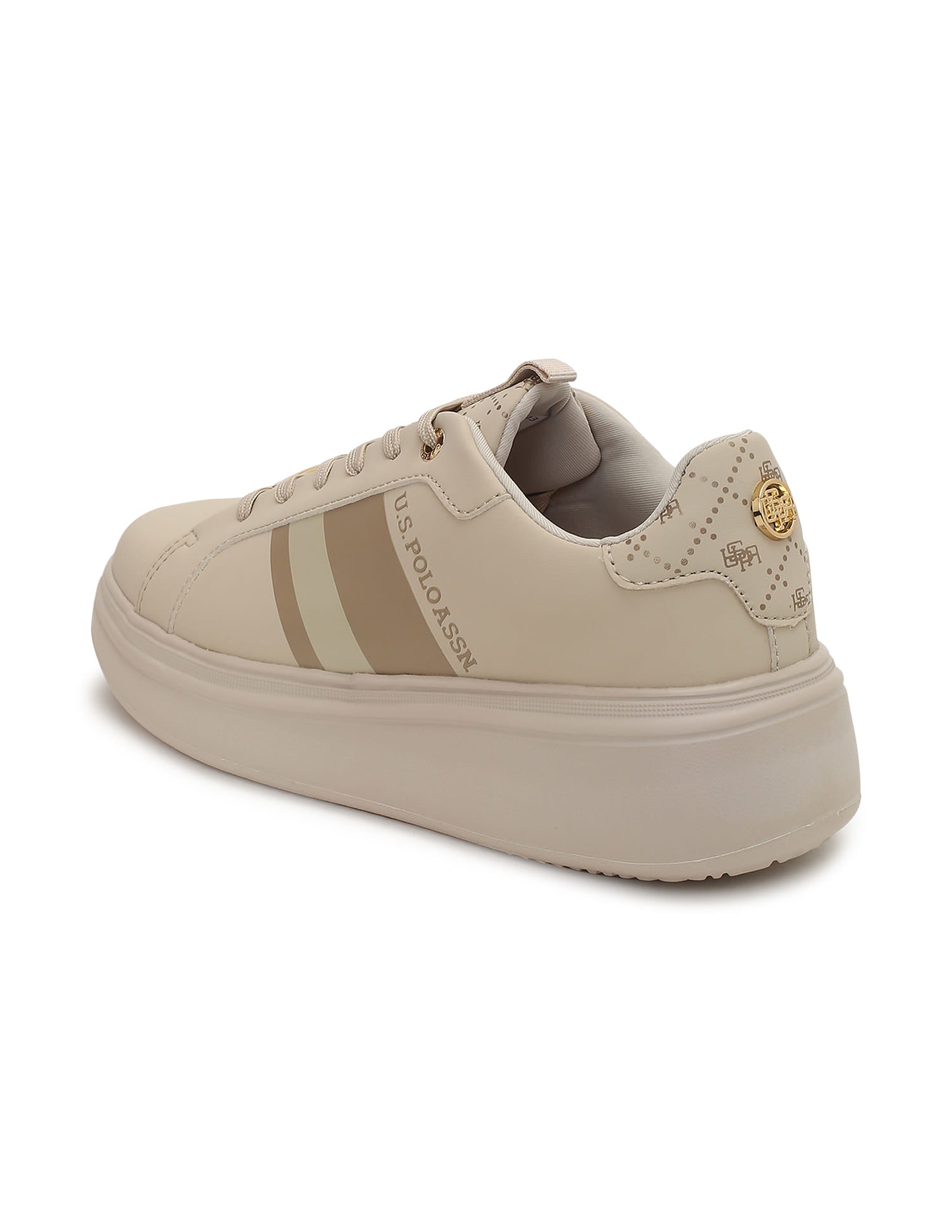 Women Striped Clara 3.0 Sneakers Nude - U.S. Polo Assn. India | Large