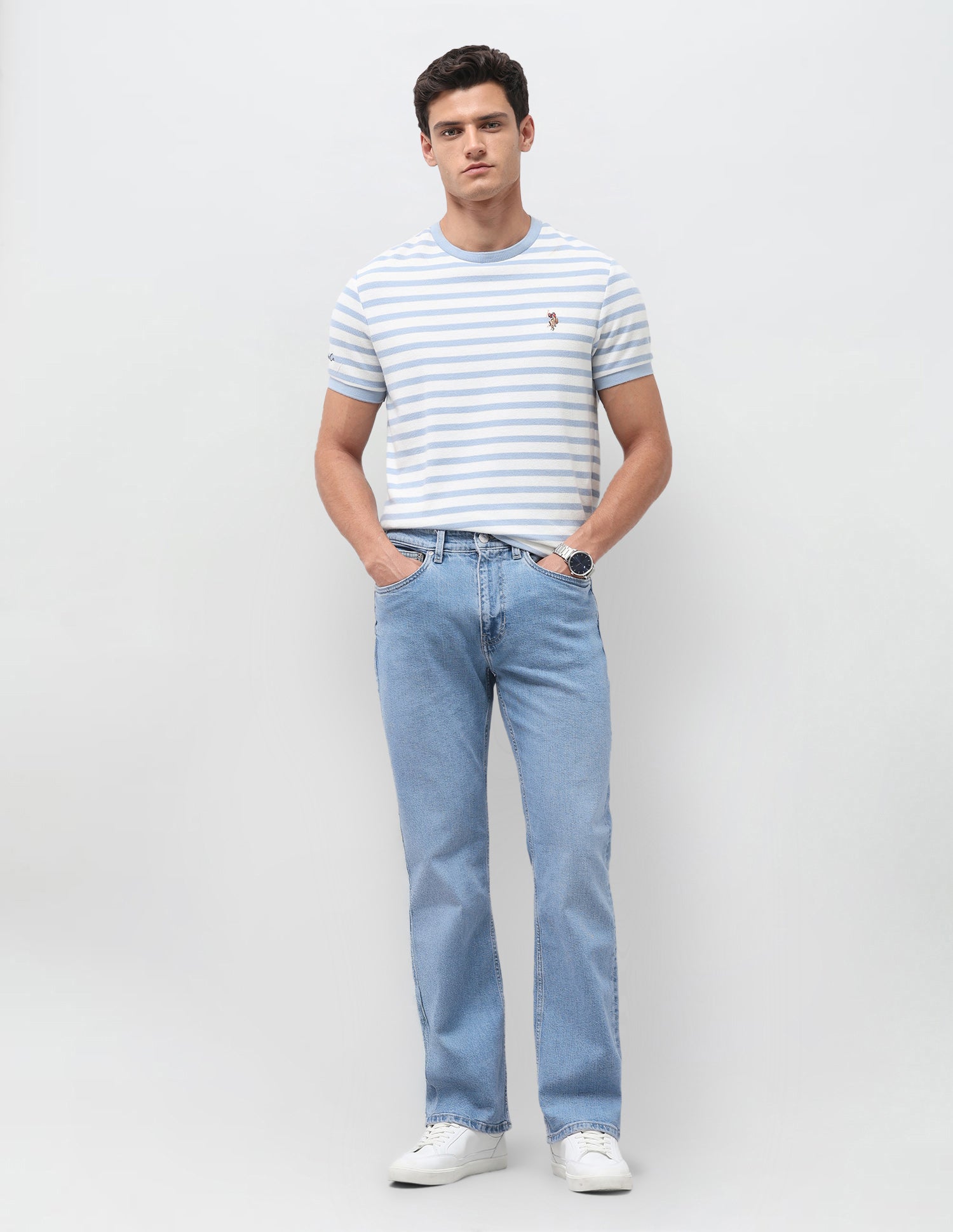 Connor Bootcut Fit Blue Jeans Light Blue - U.S. Polo Assn. India | Large