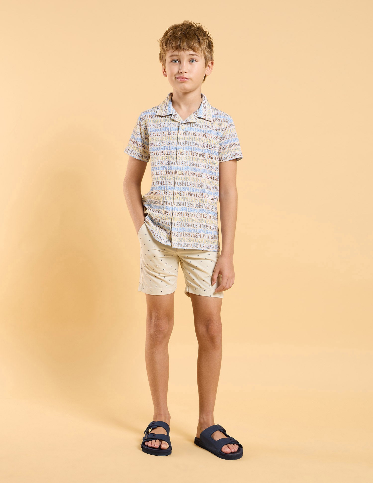 Boys Brand Printed Regular Fit Shirt Multi - U.S. POLO ASSN. | Large