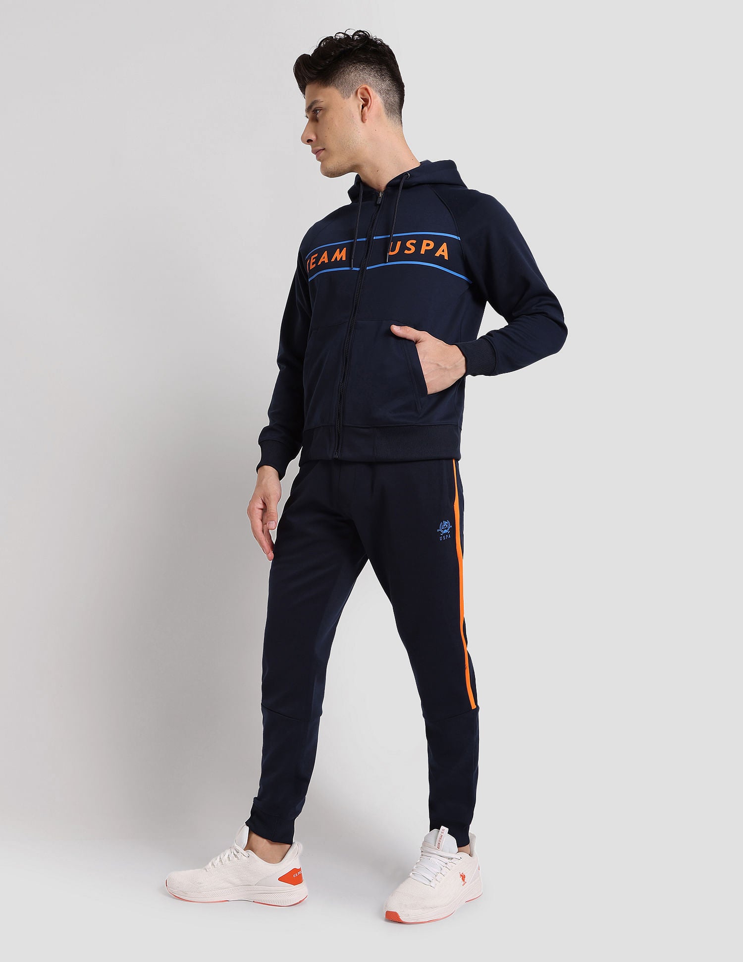 Logo Performance Hoodie Navy - U.S. POLO ASSN. | Large