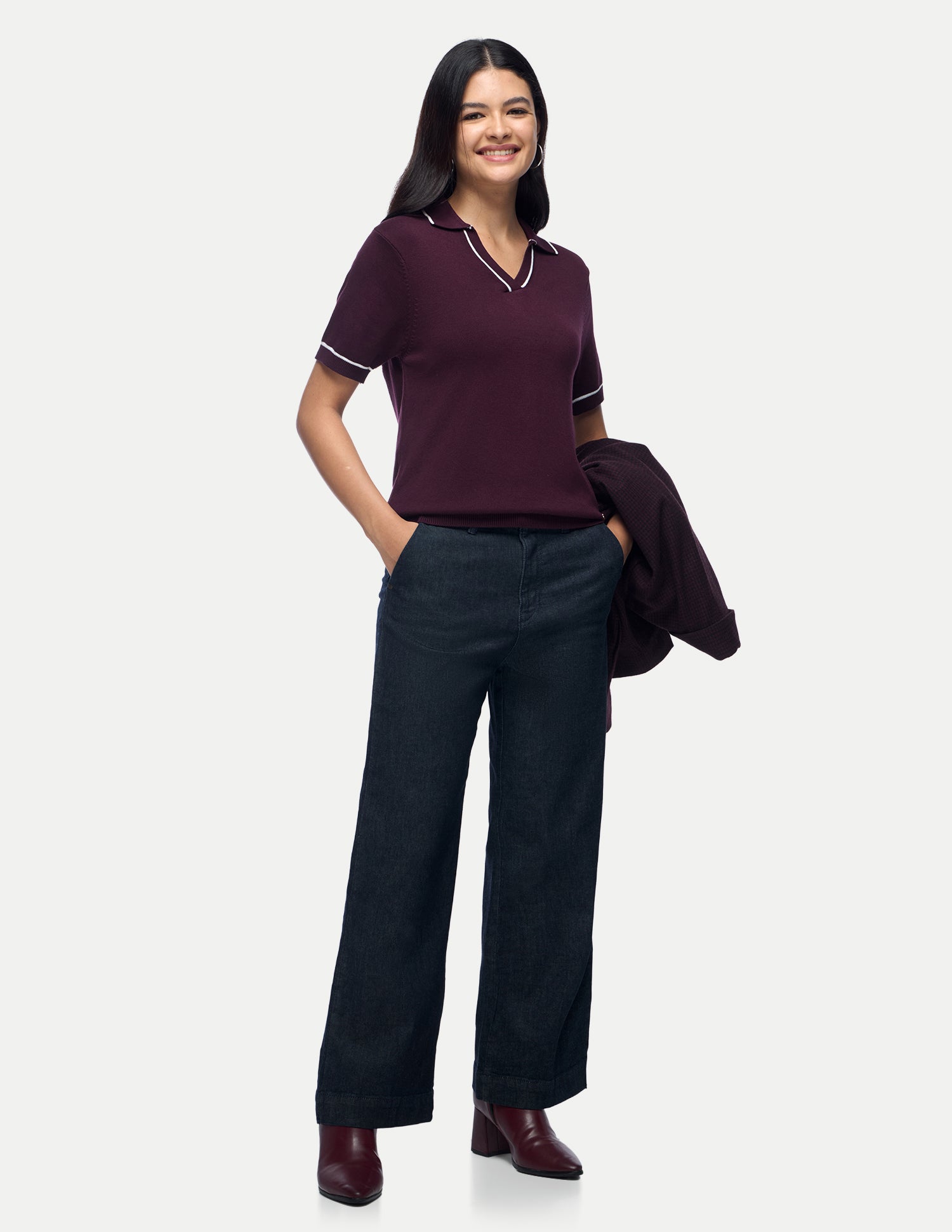 Relaxed Fit Knitted Top Purple - U.S. Polo Assn. India | Large