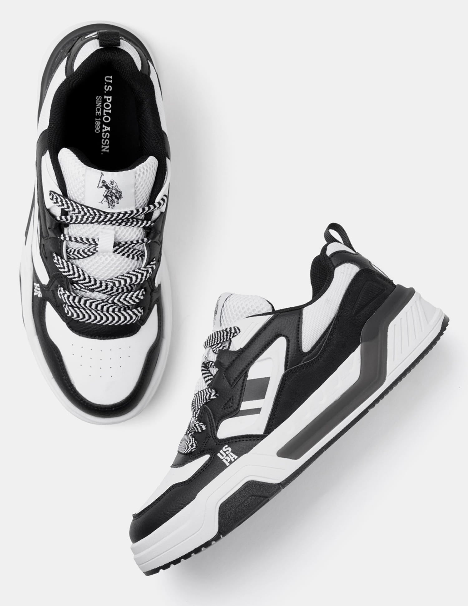 Men Damen Colour Blocked Sneakers Black - U.S. Polo Assn. India | Large