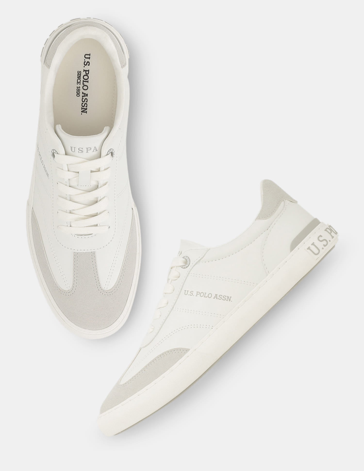 Men Colourblocked Gian 4.0 Sneakers Off White - U.S. Polo Assn. India | Large