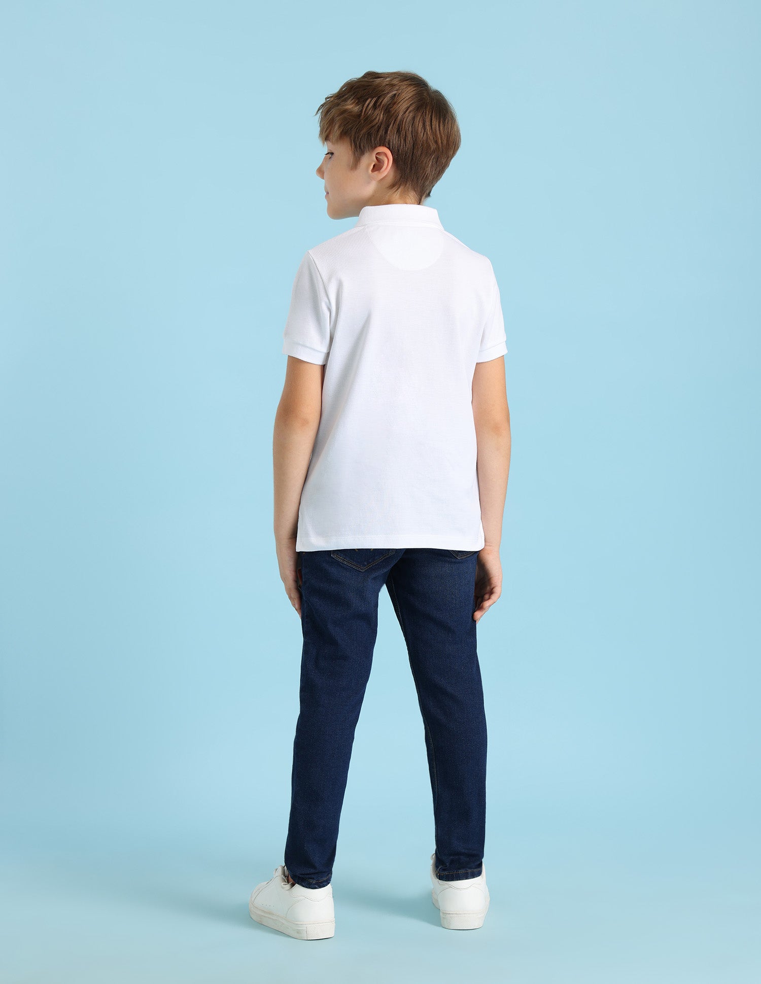 Boys Brand Printed Regular Fit Polo Shirt White - U.S. POLO ASSN. | Large