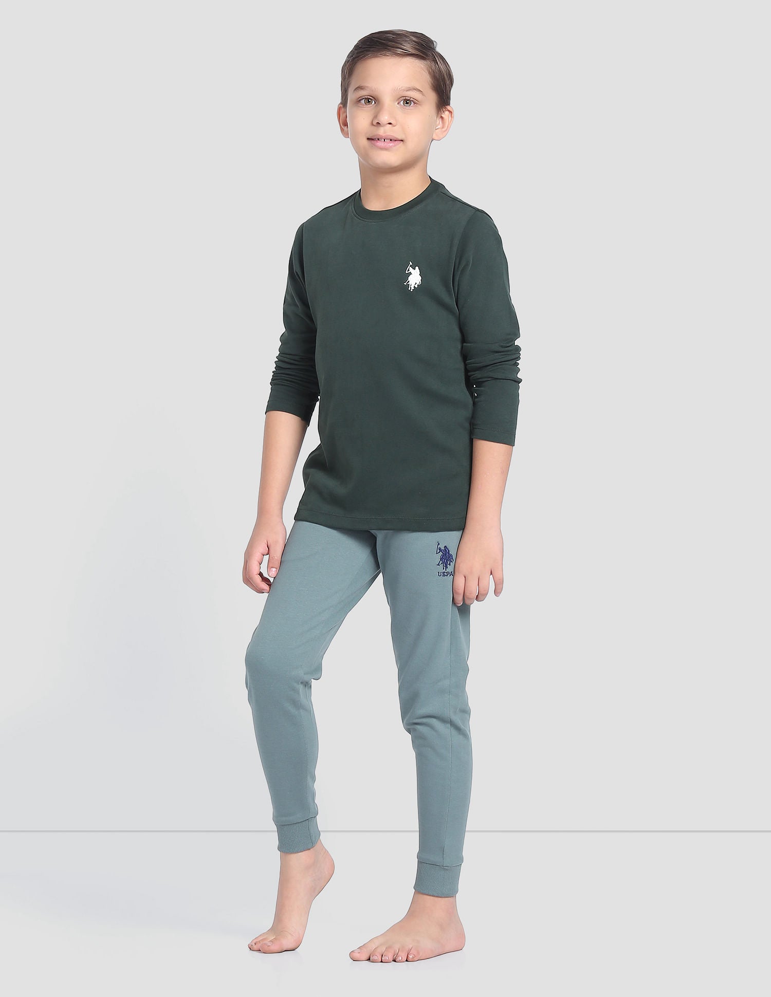 Cotton OKE01 Lounge T-Shirt - Pack Of 1 Dark Green - U.S. POLO ASSN. | Large