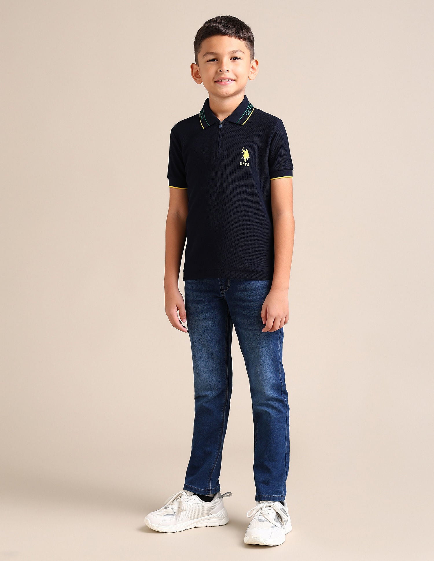 Boys Regular Fit Polo Shirt Blue - U.S. POLO ASSN. | Large