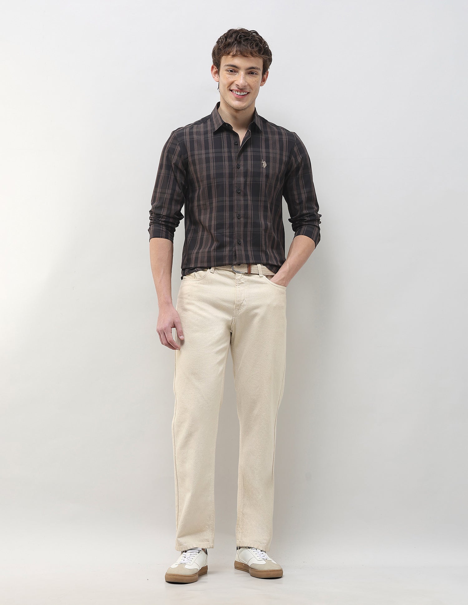 Tartan Checked Regular Fit Shirt Wine - U.S. Polo Assn. India | Large