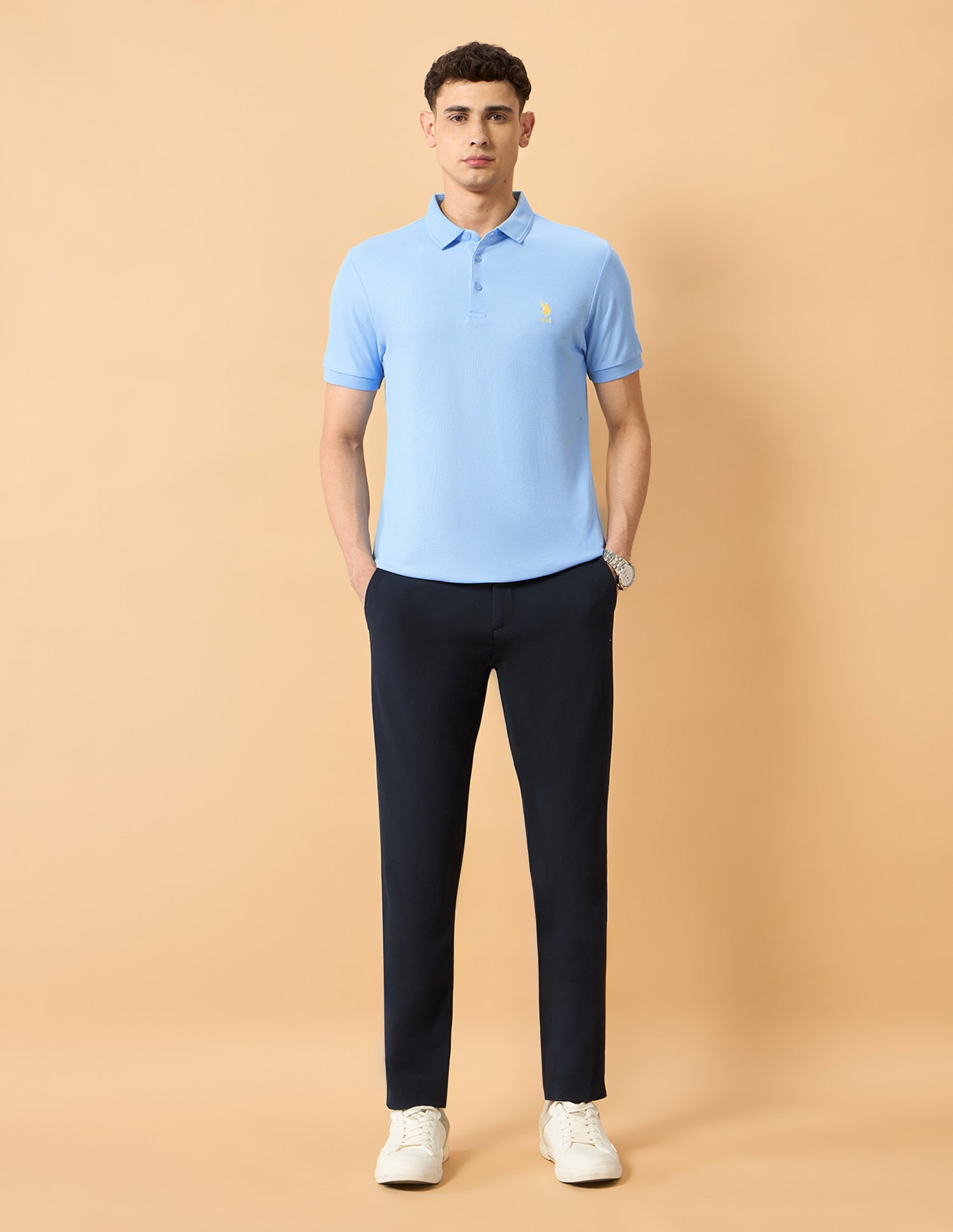 Pacho X Cotton Polo Shirt Light Blue - U.S. POLO ASSN. | Large