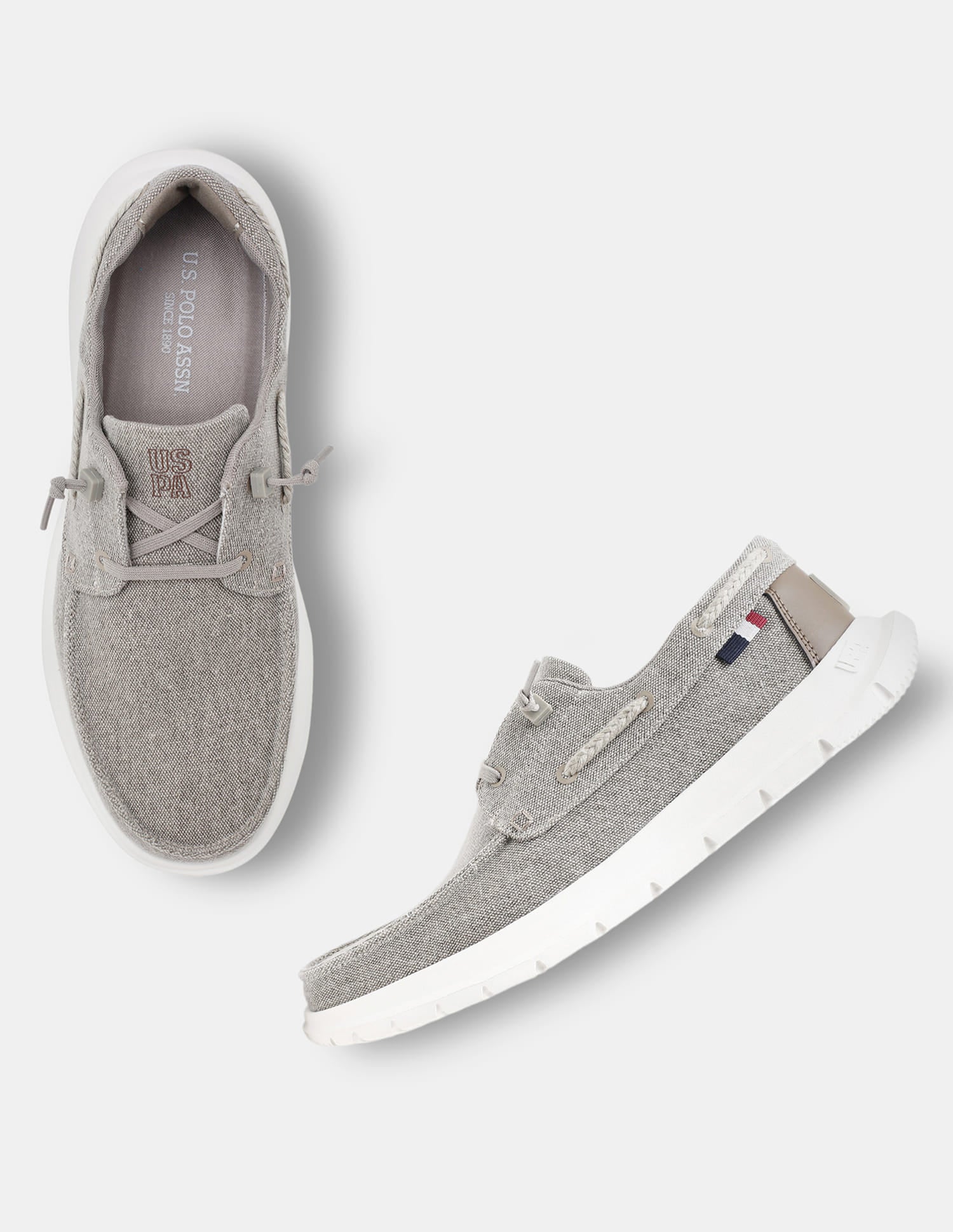 Round Toe Slip Ons Nero Sneakers Beige - U.S. Polo Assn. India | Large