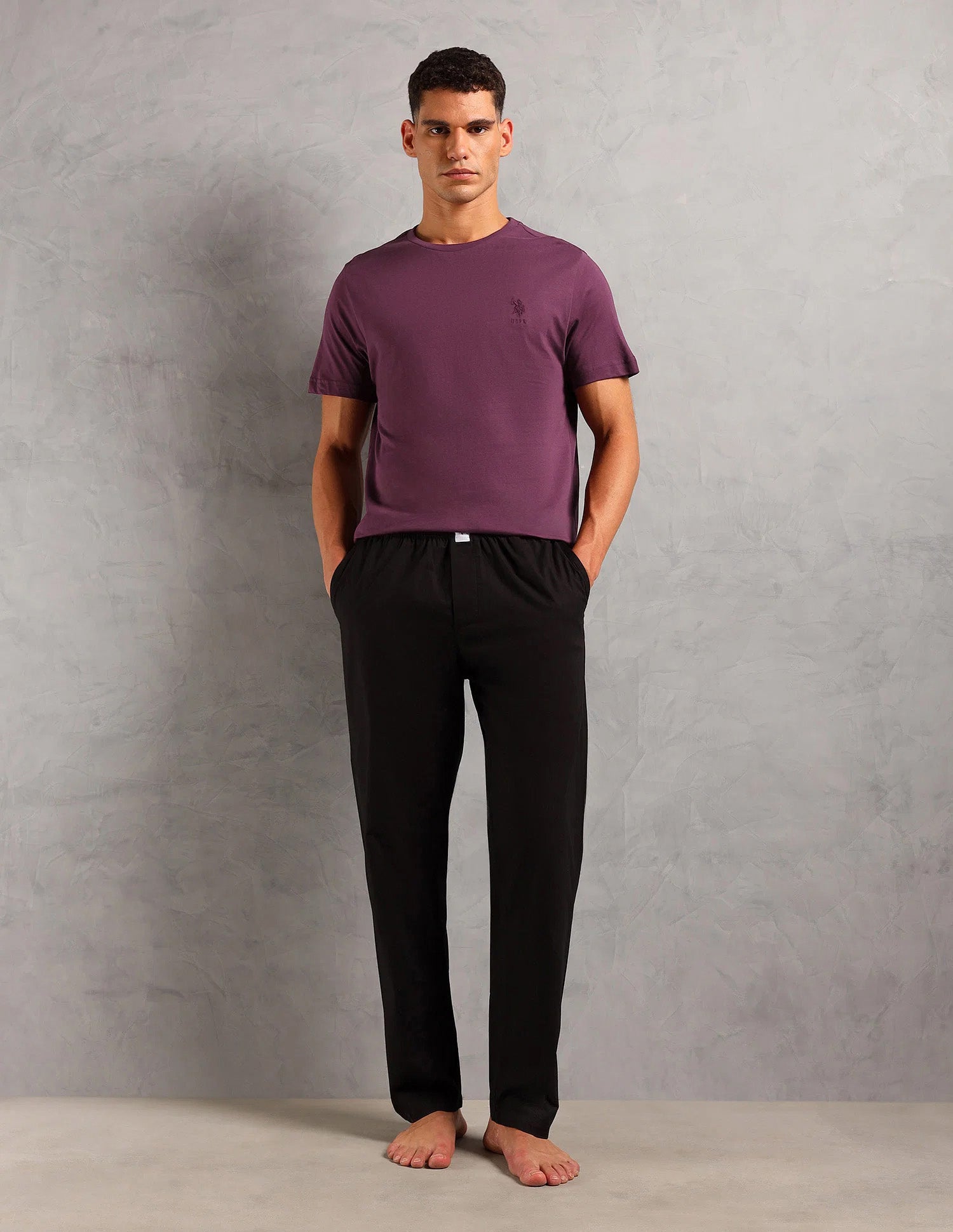 Solid Pure Cotton Sleep Set Navy - U.S. POLO ASSN. | Large