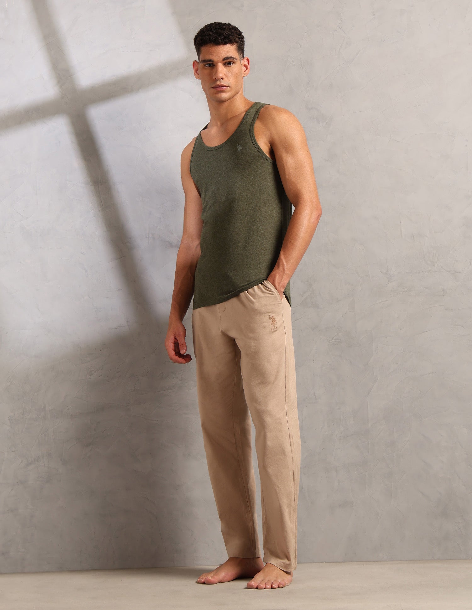 Heathered Comfort Fit PV004 Vest - Pack Of 1 Olive Melange - U.S. POLO ASSN. | Large