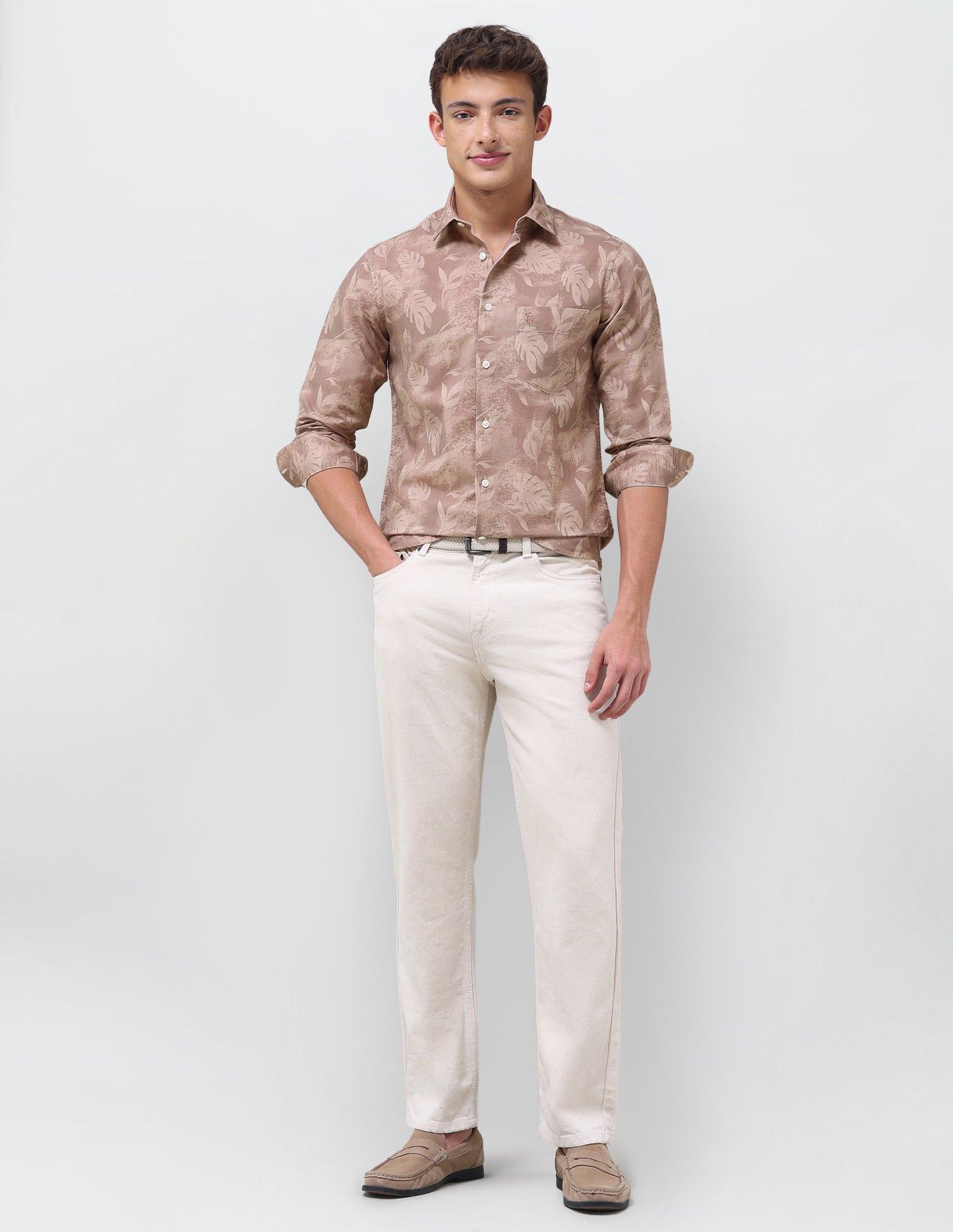 Tropical Printed Regular Fit Shirt Rust - U.S. Polo Assn. India | Large