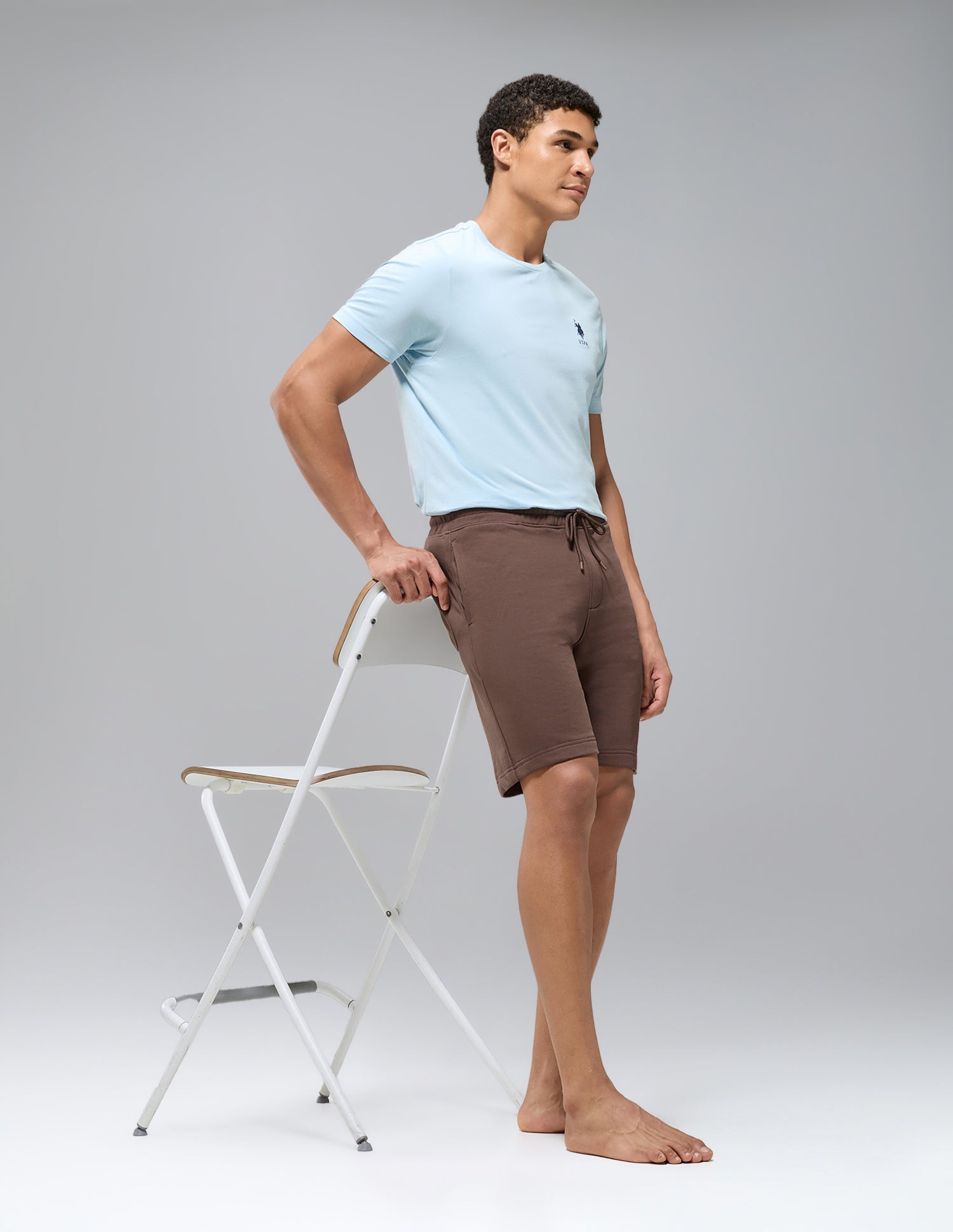 Cotton Rich OES13 Terry Lounge Shorts Mustang - U.S. Polo Assn. India | Large