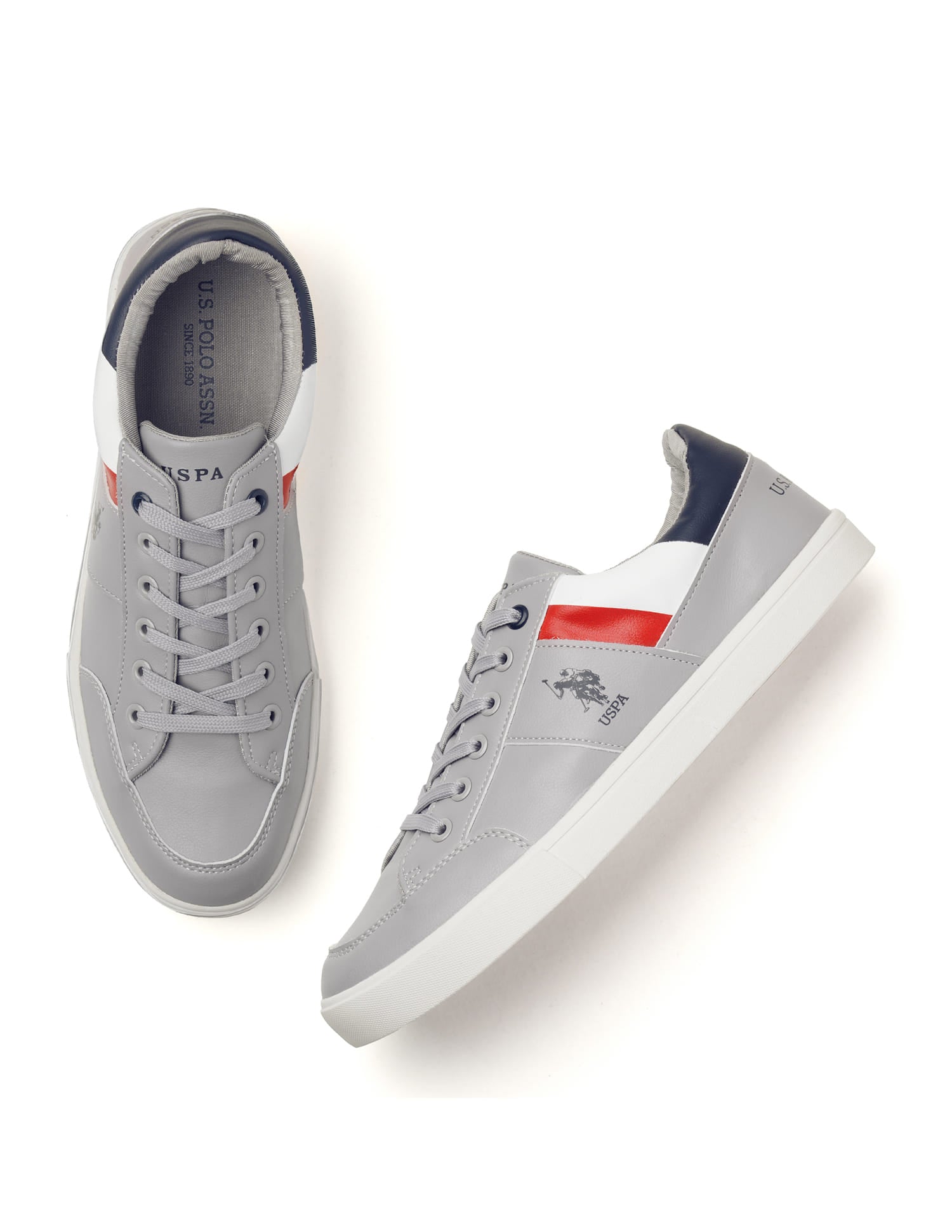 Men Narlin 2.0 Colourblocked Sneakers Grey - U.S. Polo Assn. India | Large