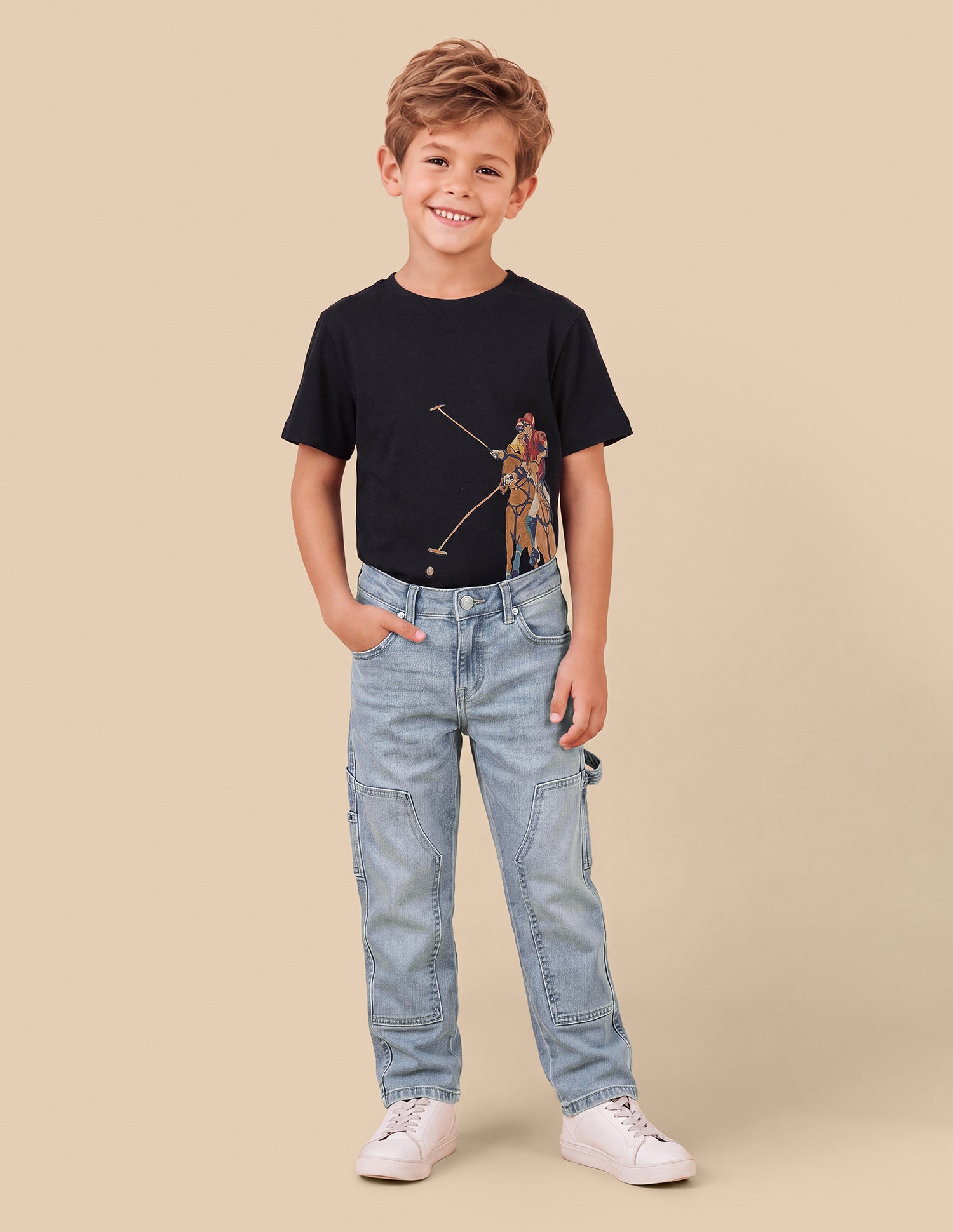 Relaxed Fit Blue Jeans Light Blue - U.S. Polo Assn. India | Large