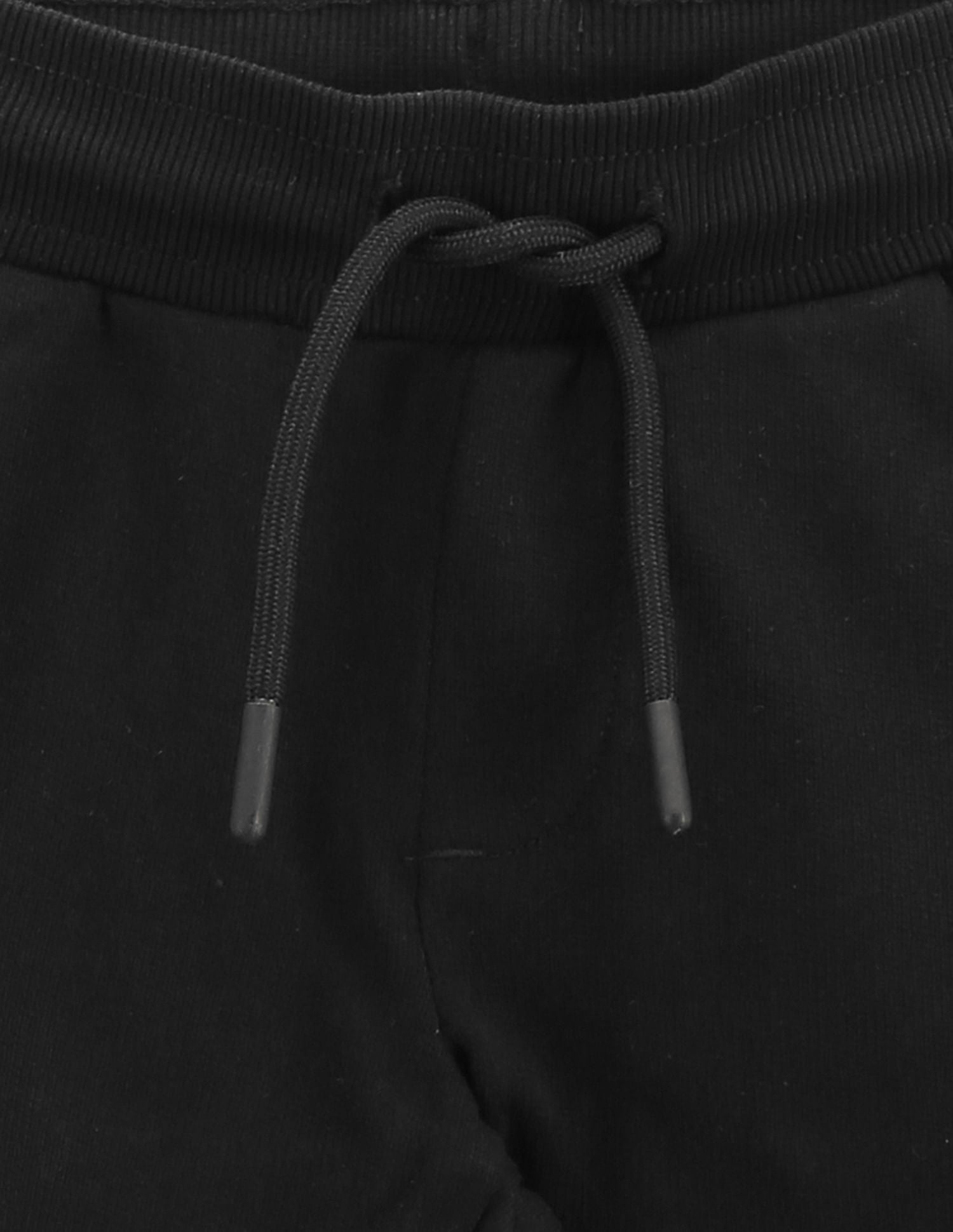 Boys Solid Cotton Joggers Black - U.S. POLO ASSN. | Large