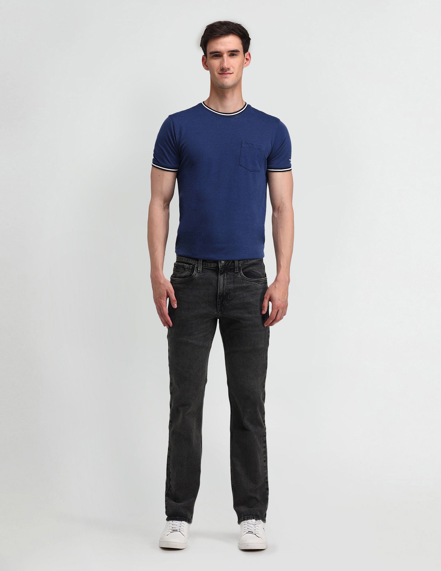 Harold Slim Straight Black Jeans Black - U.S. Polo Assn. India | Large