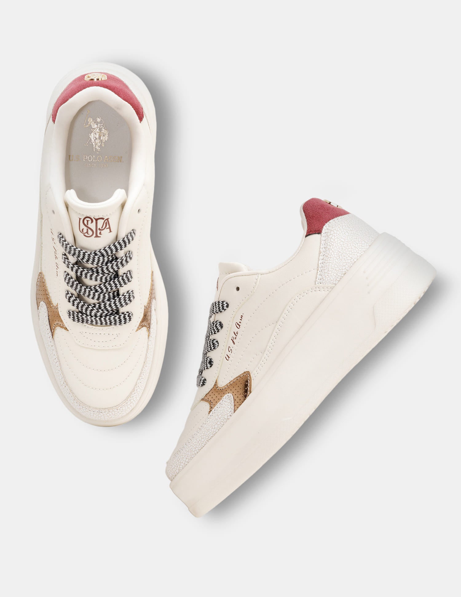 Kairis Beige Light Weight Sneaker Shoes Beige - U.S. Polo Assn. India | Large