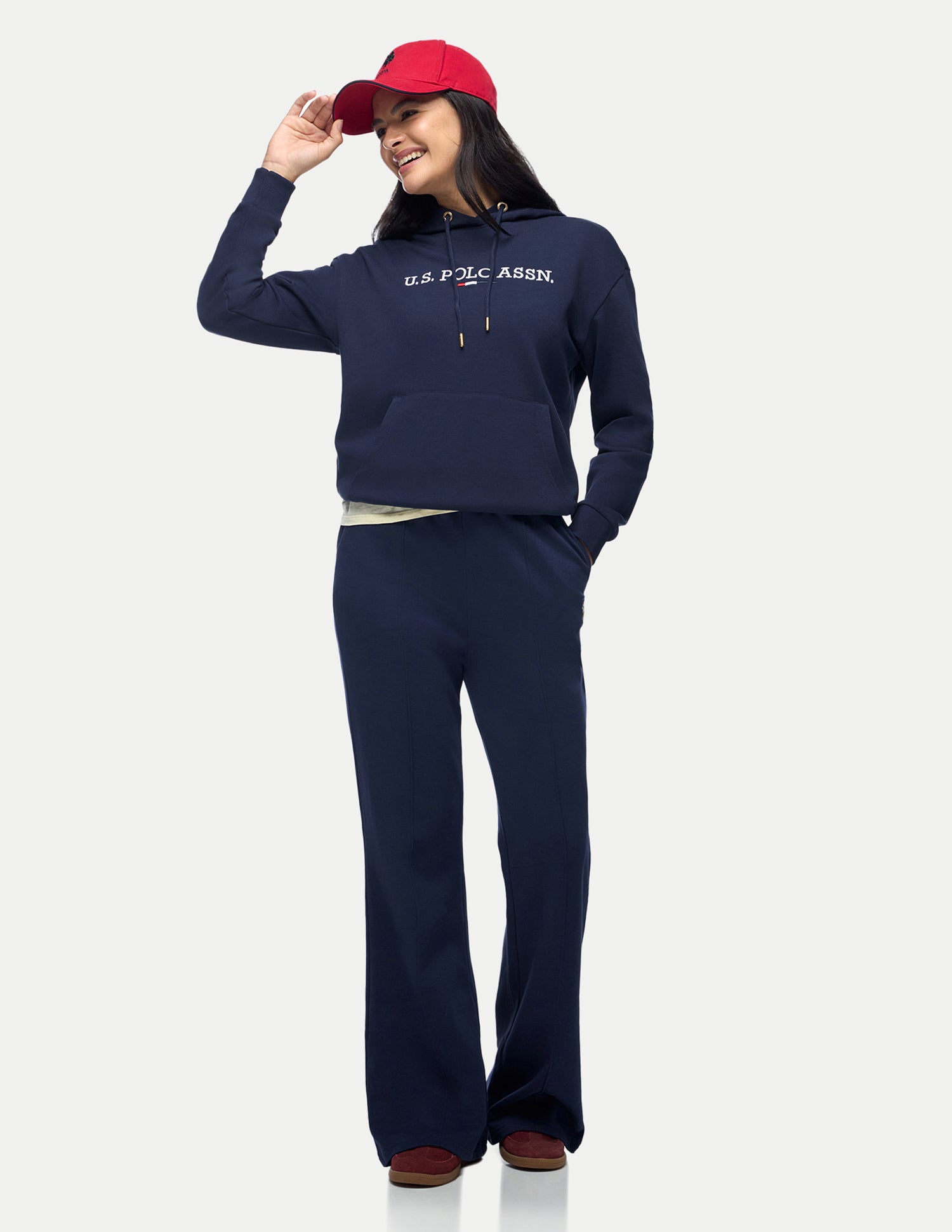 Brand Embroidered Relaxed Fit Sweatshirt Blue - U.S. Polo Assn. India | Large