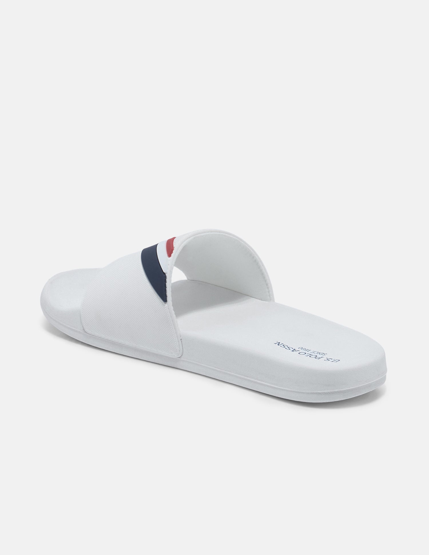 Striped Trevan Sliders White - U.S. Polo Assn. India | Large