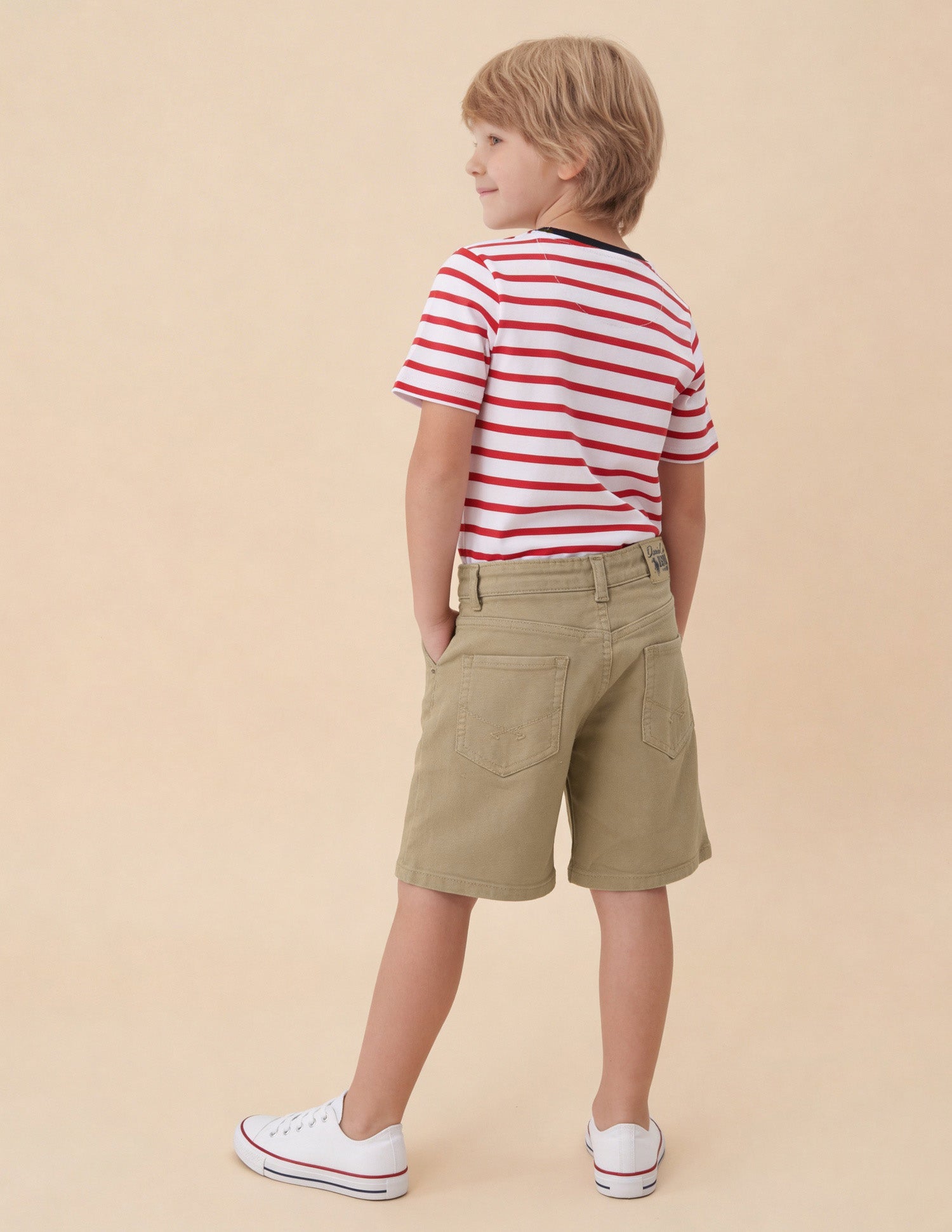 Mid Rise Regular Fit Shorts Khaki - U.S. Polo Assn. India | Large