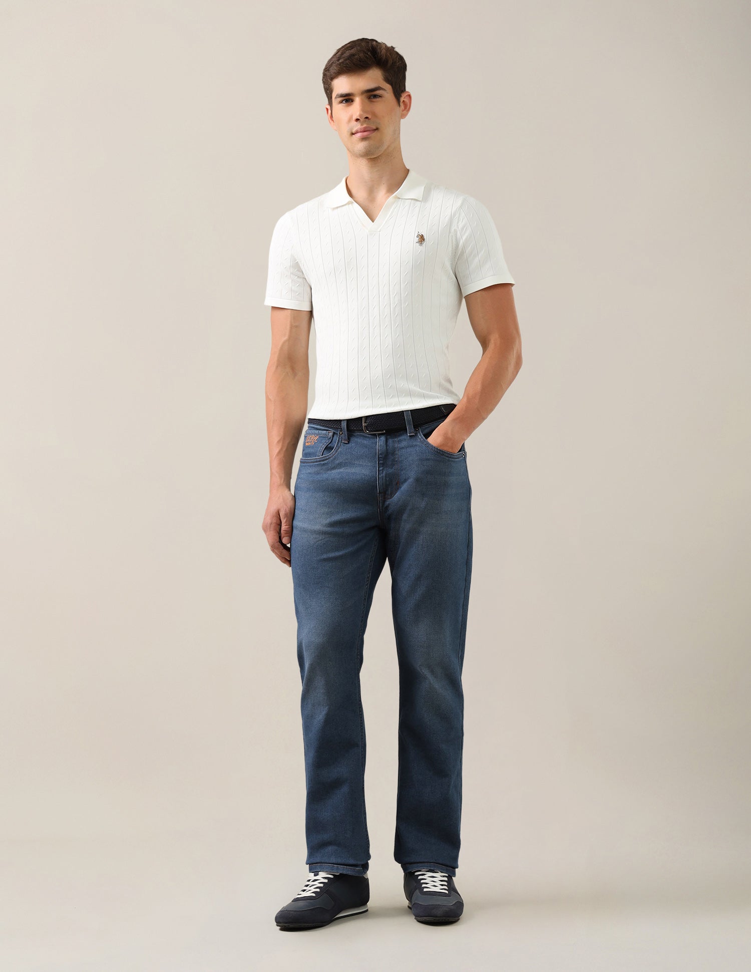 Harold Slim Straight Fit Blue Jeans Indigo - U.S. Polo Assn. India | Large