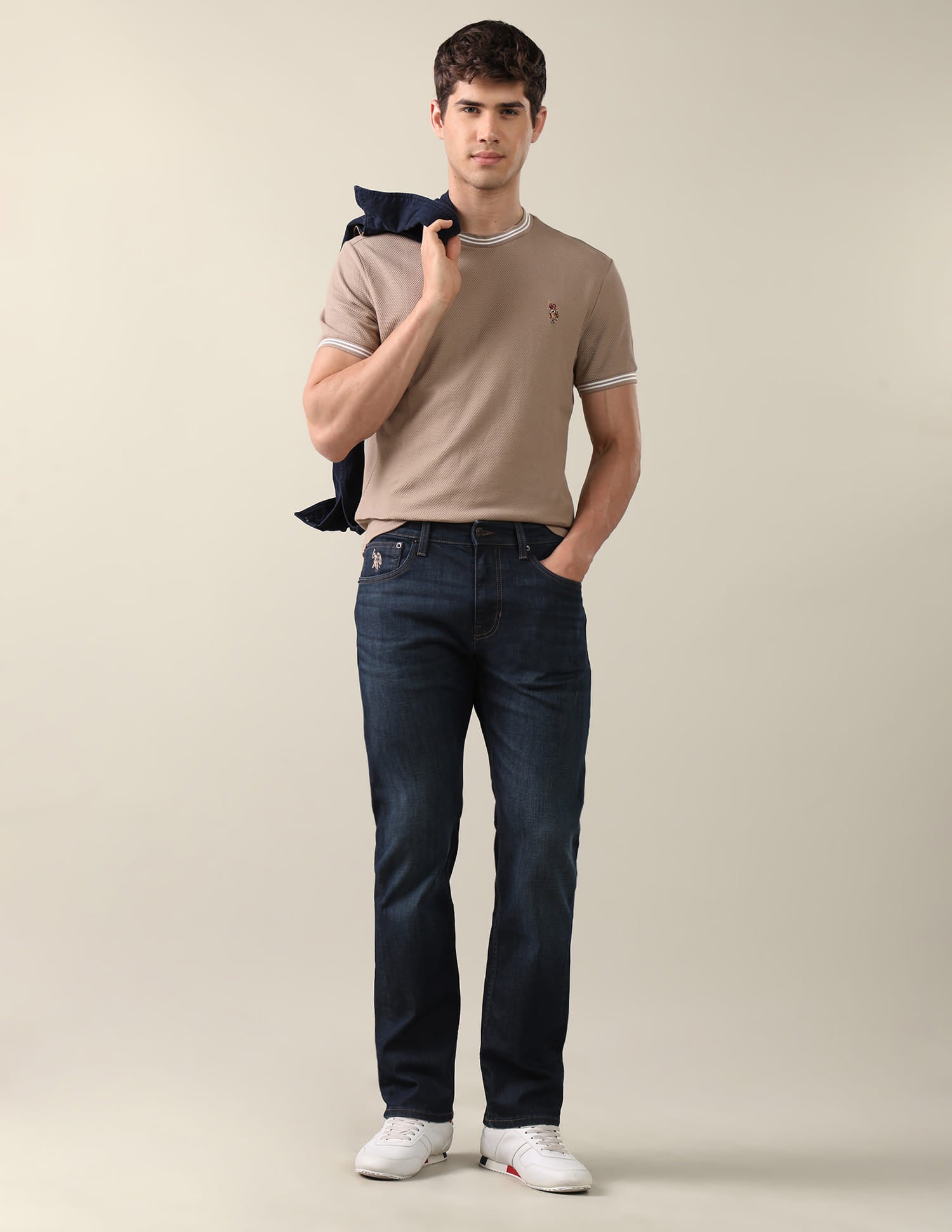Mason Regular Straight Fit Blue Jeans Blue - U.S. Polo Assn. India | Large