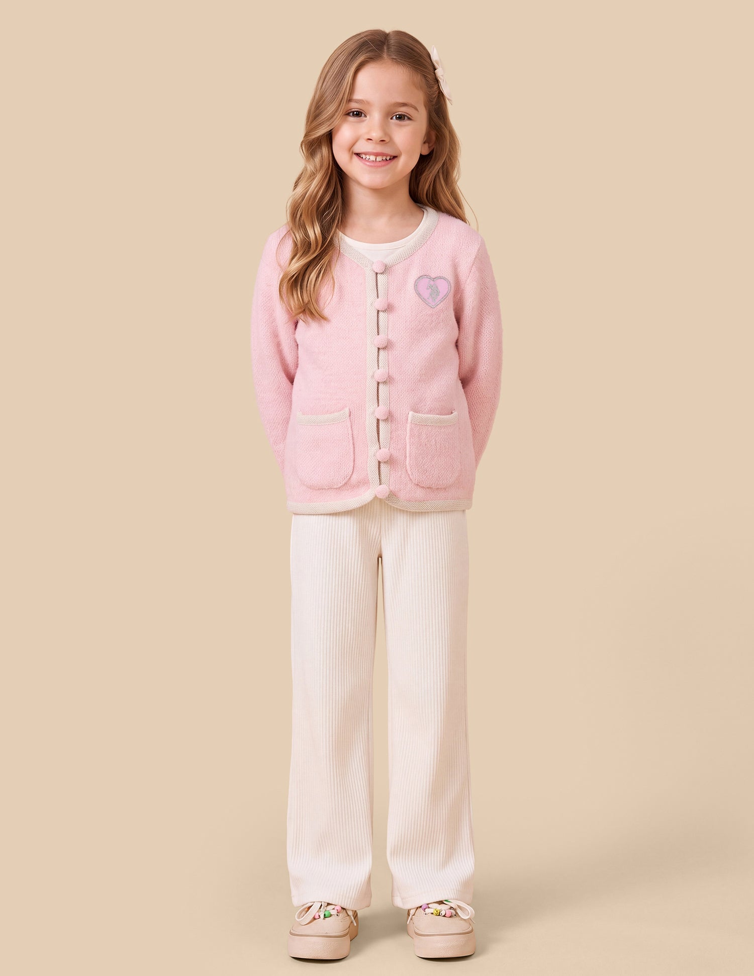 Solid Relaxed Fit Sweater Pink - U.S. Polo Assn. India | Large