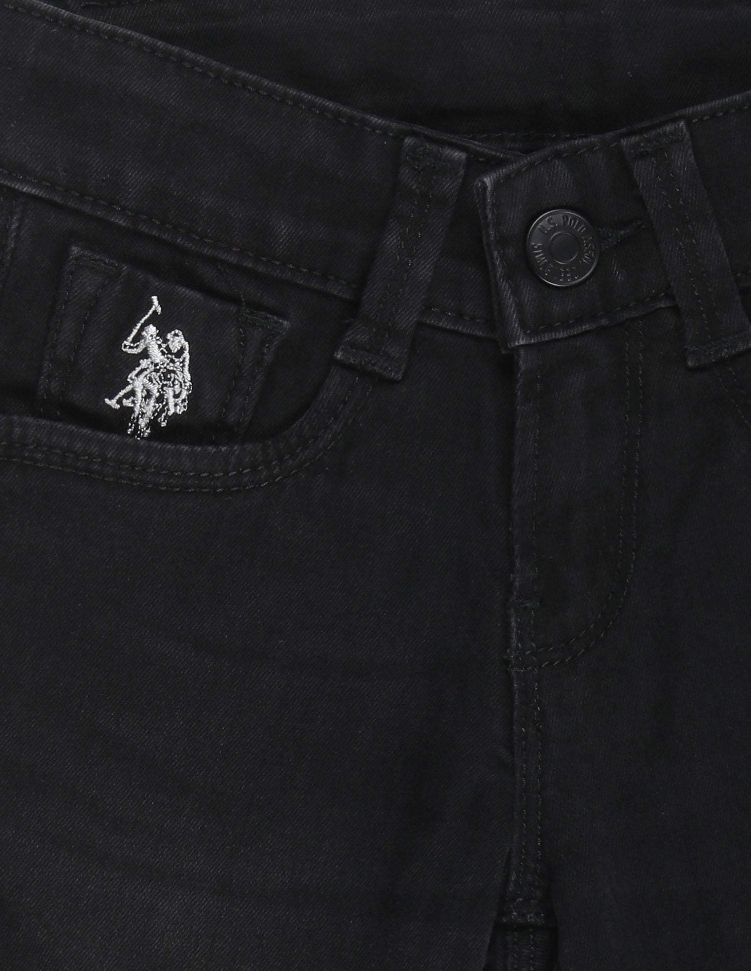 Boys Bootcut Fit Black Jeans Black - U.S. POLO ASSN. | Large