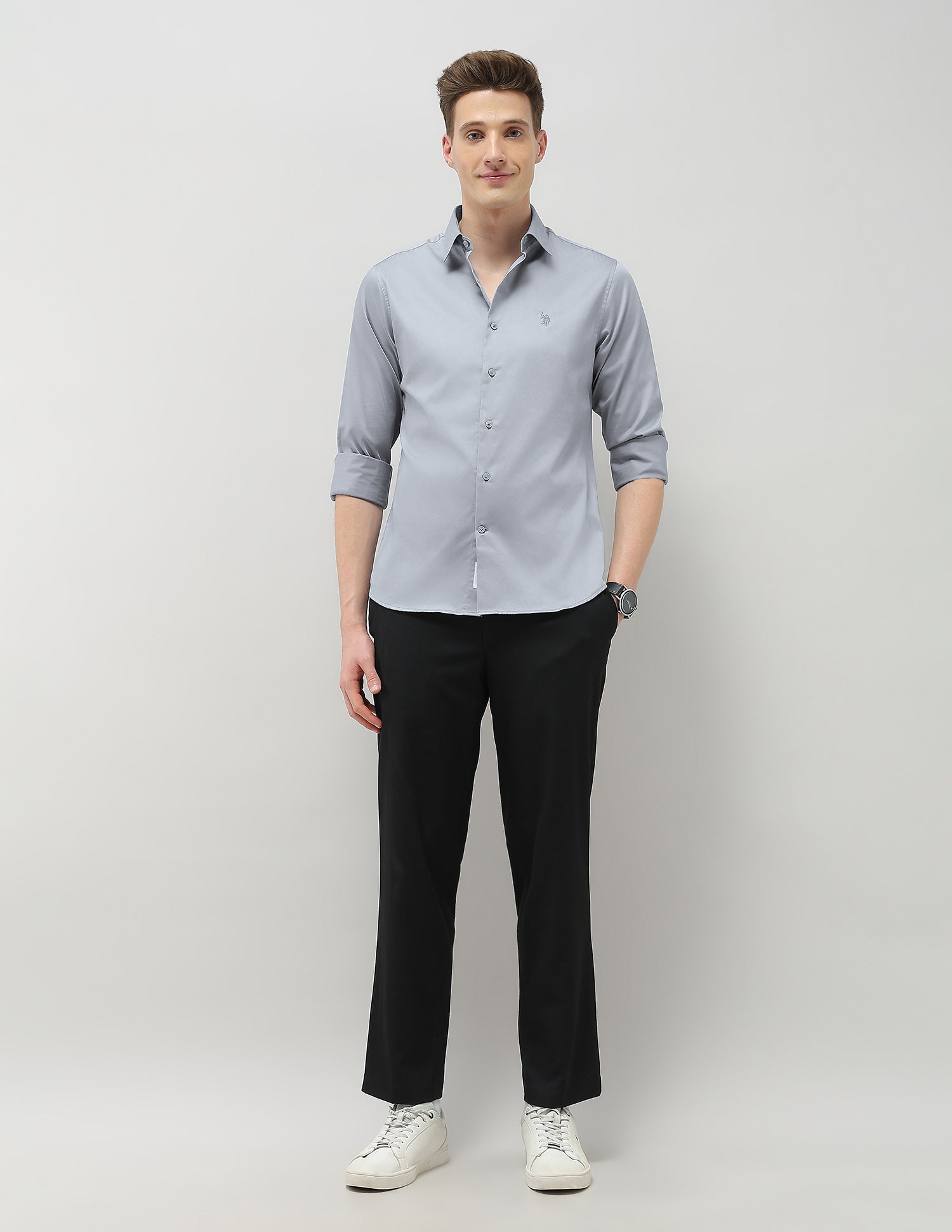 Solid Tailored Fit Shirt