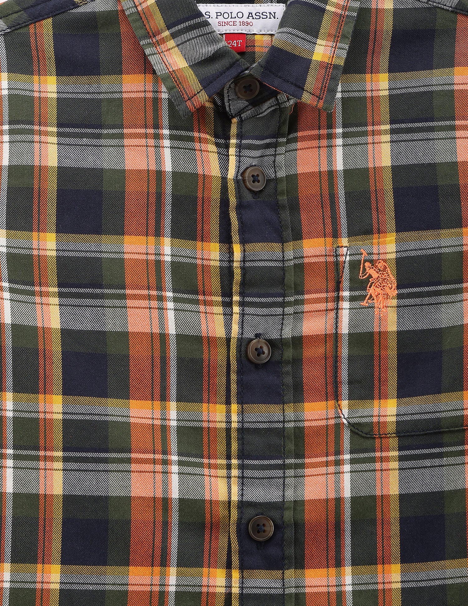 Boys Twill Cotton Shirt Navy - U.S. POLO ASSN. | Large