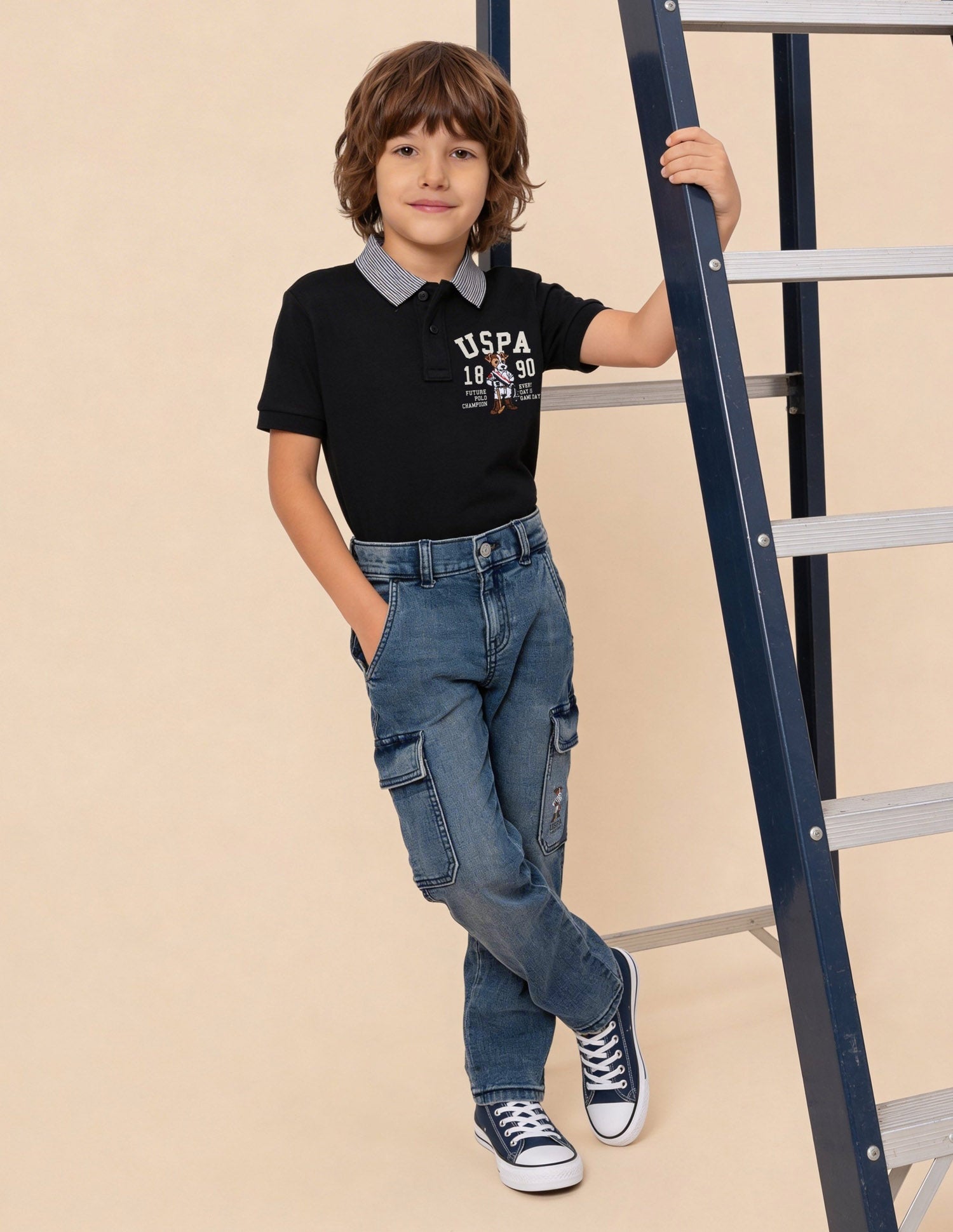 Relaxed Fit Blue Jeans Light Blue - U.S. Polo Assn. India | Large