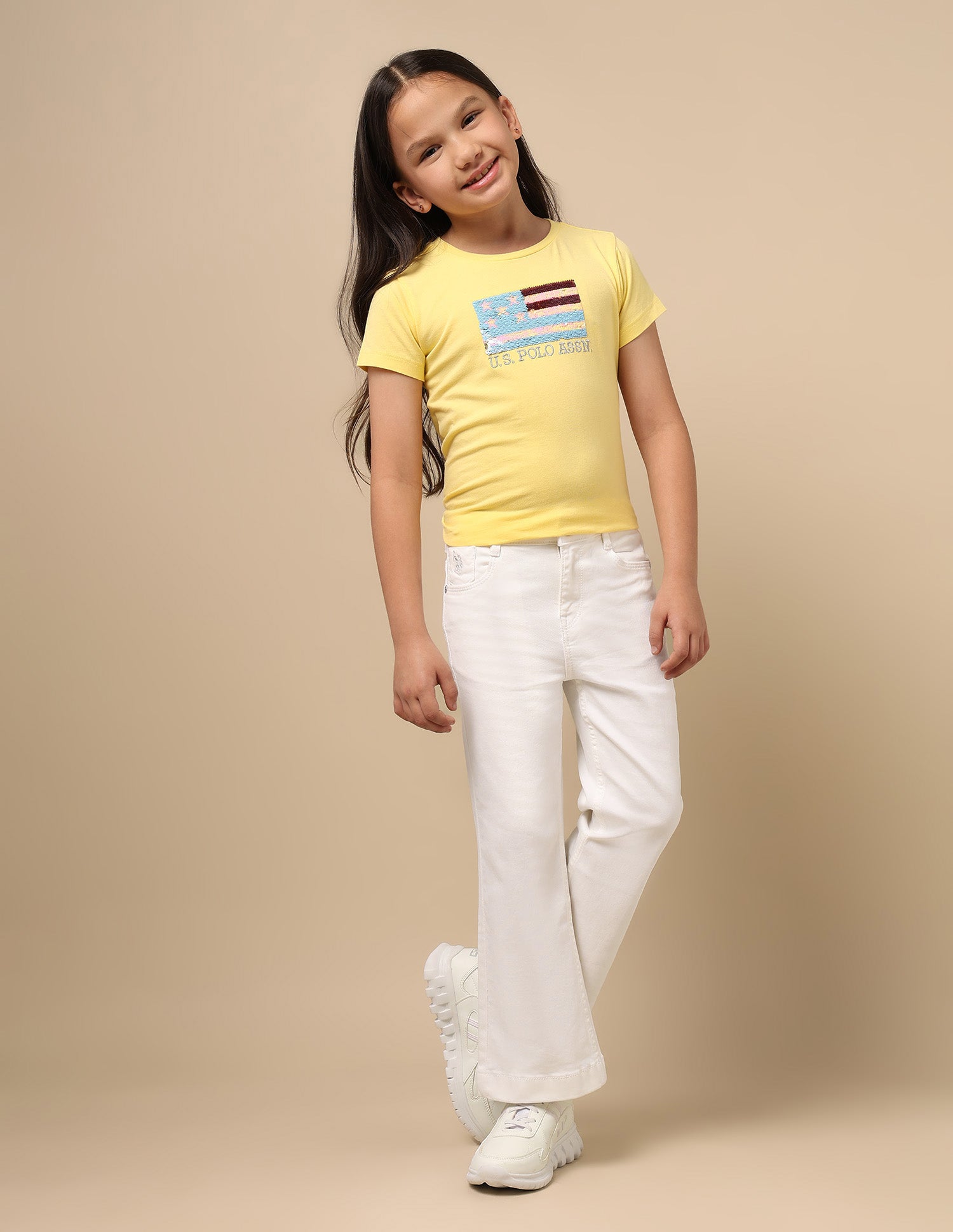 Mid Rise Bootcut Jeans White - U.S. Polo Assn. India | Large