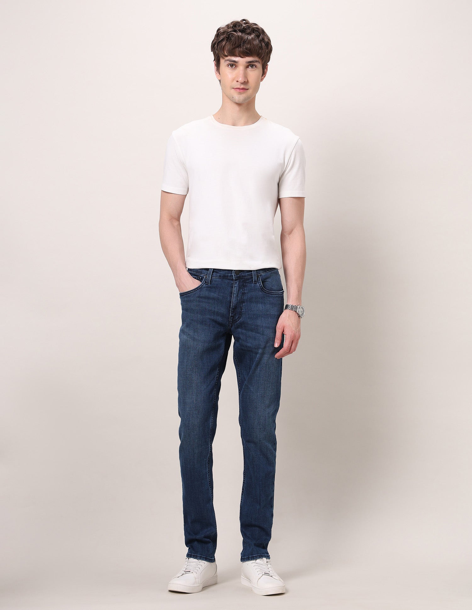 Brandon Slim Tapered Fit Blue Jeans Med Blue - U.S. POLO ASSN. | Large