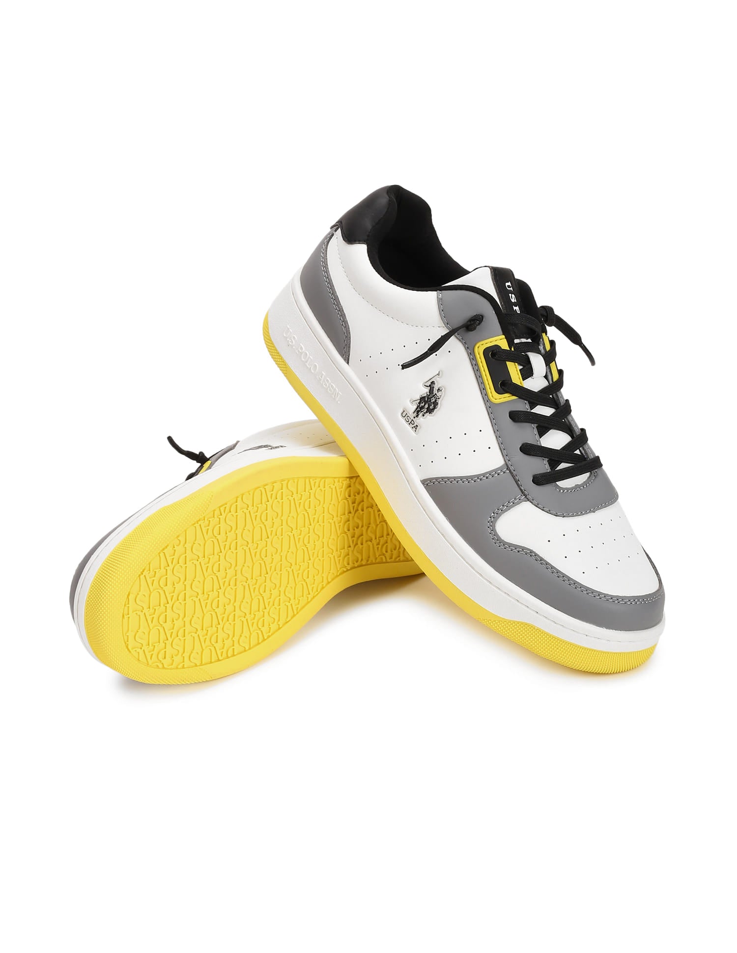 Oakley Perforated Sneakers White and Grey - U.S. Polo Assn. India | Large