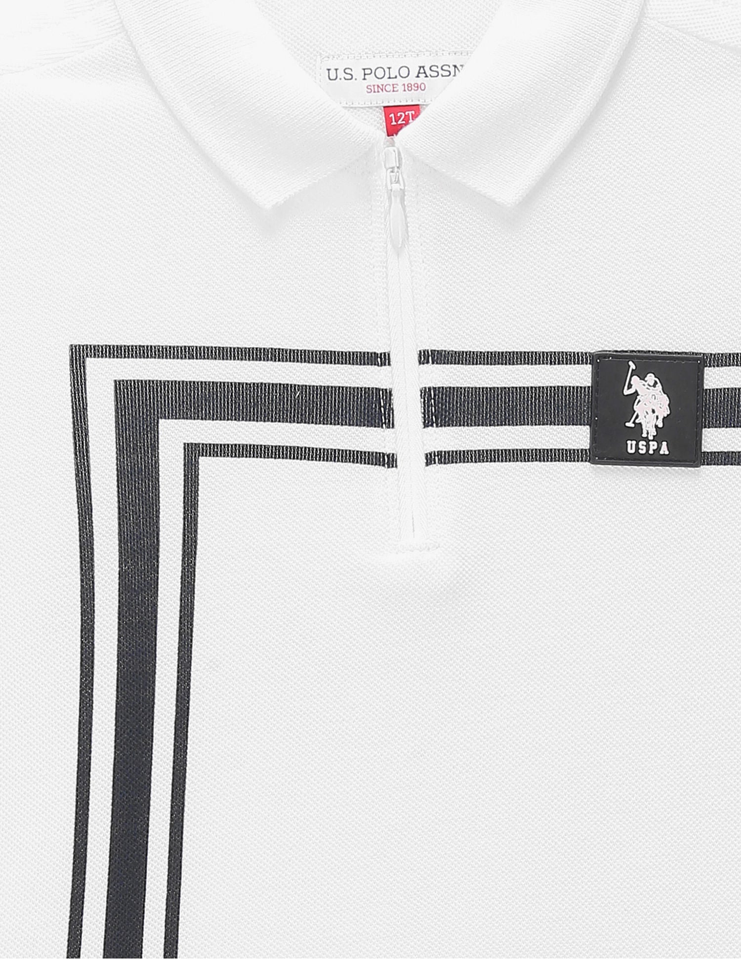 Boys Pure Cotton Polo Shirt White - U.S. POLO ASSN. | Large